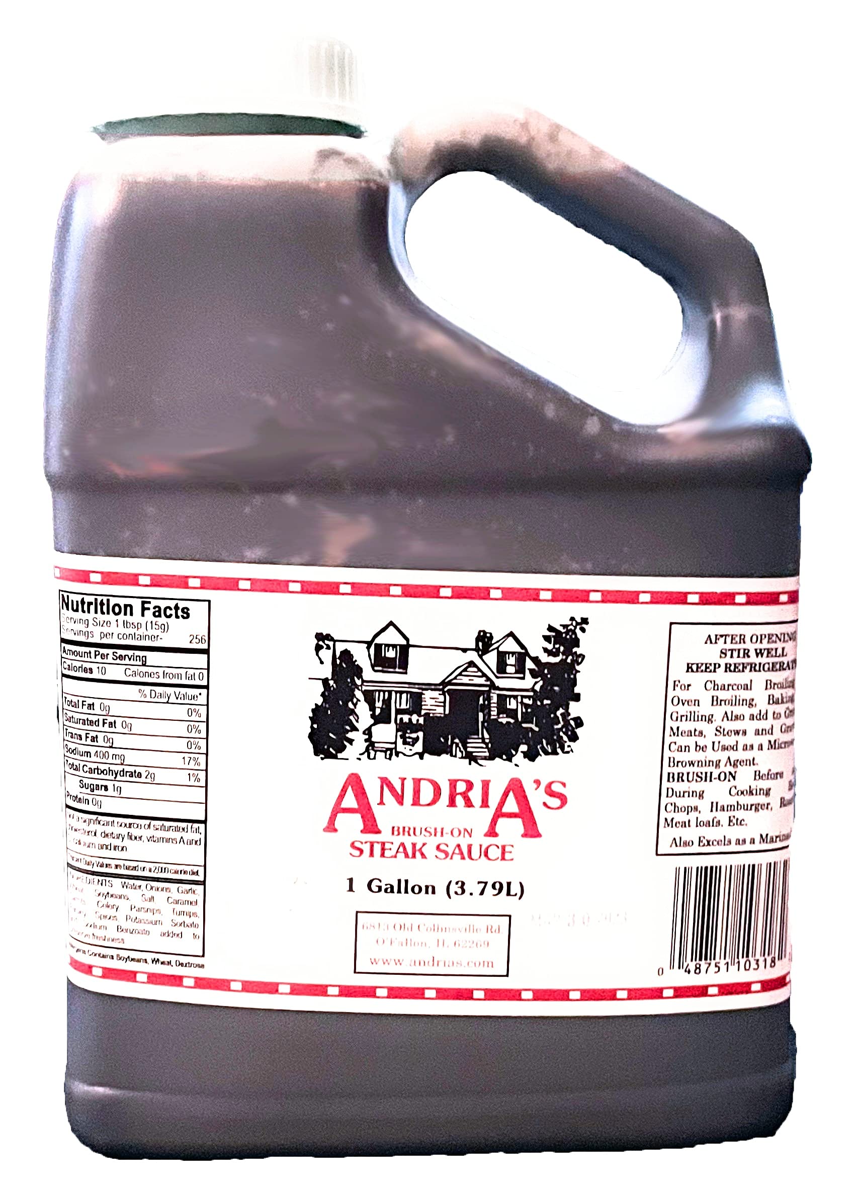Buy Andria's Steak House Brush On Steak Sauce 128 Fl Oz (1 Gallon
