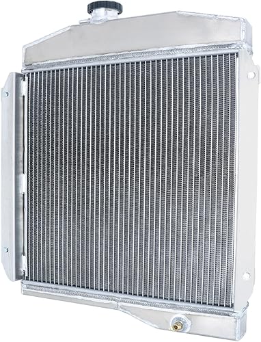 Miniatura 5 de Radiador de aluminio de 3 filas para Jeep Willys 1955-1958, 1959-1971 Jeep CJ3 CJ5 CJ6 2.2L 3.7L 4.2L 5.0L MT (radiador de 3 núcleos+ventilador de
