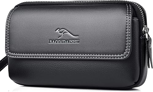 Amazon ハナ Hana 2way革 ミニセカンドバッグ メンズ 小さめ クラッチバッグ 長財布 ダブルラウンドファスナー 小銭入れあり 7枚カード収納 手持ちバッグ 男性用 紳士用 結婚式バッグ フォーマル ビジネス 冠婚葬祭 ブラック ブラウン クラッチ セカンドバッグ