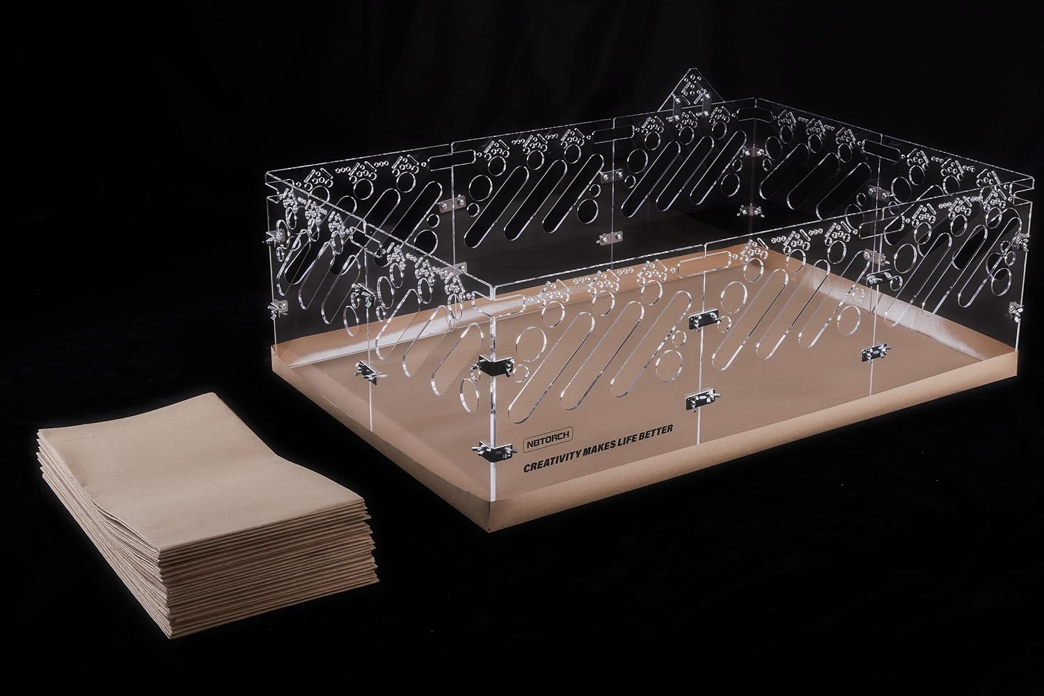 2x2ft Cage Disposable Bottom (1-Month Supply) - Disposable Waterproof Kraft Paper (4 Sheets)