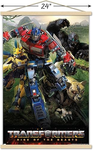 Miniatura 3 de Trends International Hasbro Transformers Rise of the Beasts - Póster de pared Big 4, 22.37 x 34.00 pulgadas, paquete de impresión y colgador de