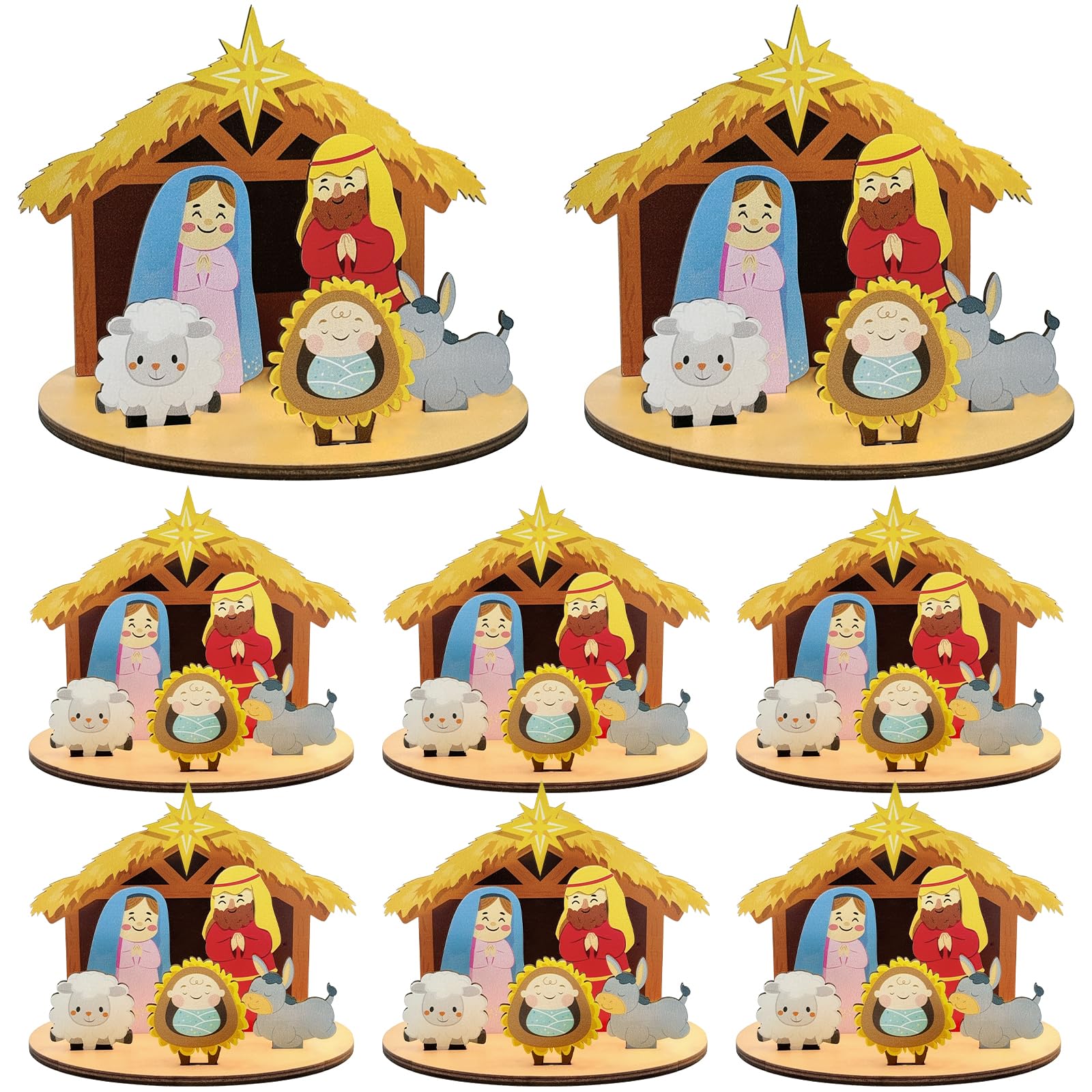 Décoration de fête de Noël chrétienne en bois pour sublimer votre table de l'Avent