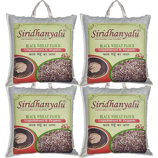 Black Wheat Flour, a gluten-free, non-GMO, high-fiber, and low-carb option. Our nutritional and organic varieties of Kala gehun flour, perfect for health-conscious alternatives.(Gwt. 2Kg) New Tech Rock-Hard Vacuumed Pack