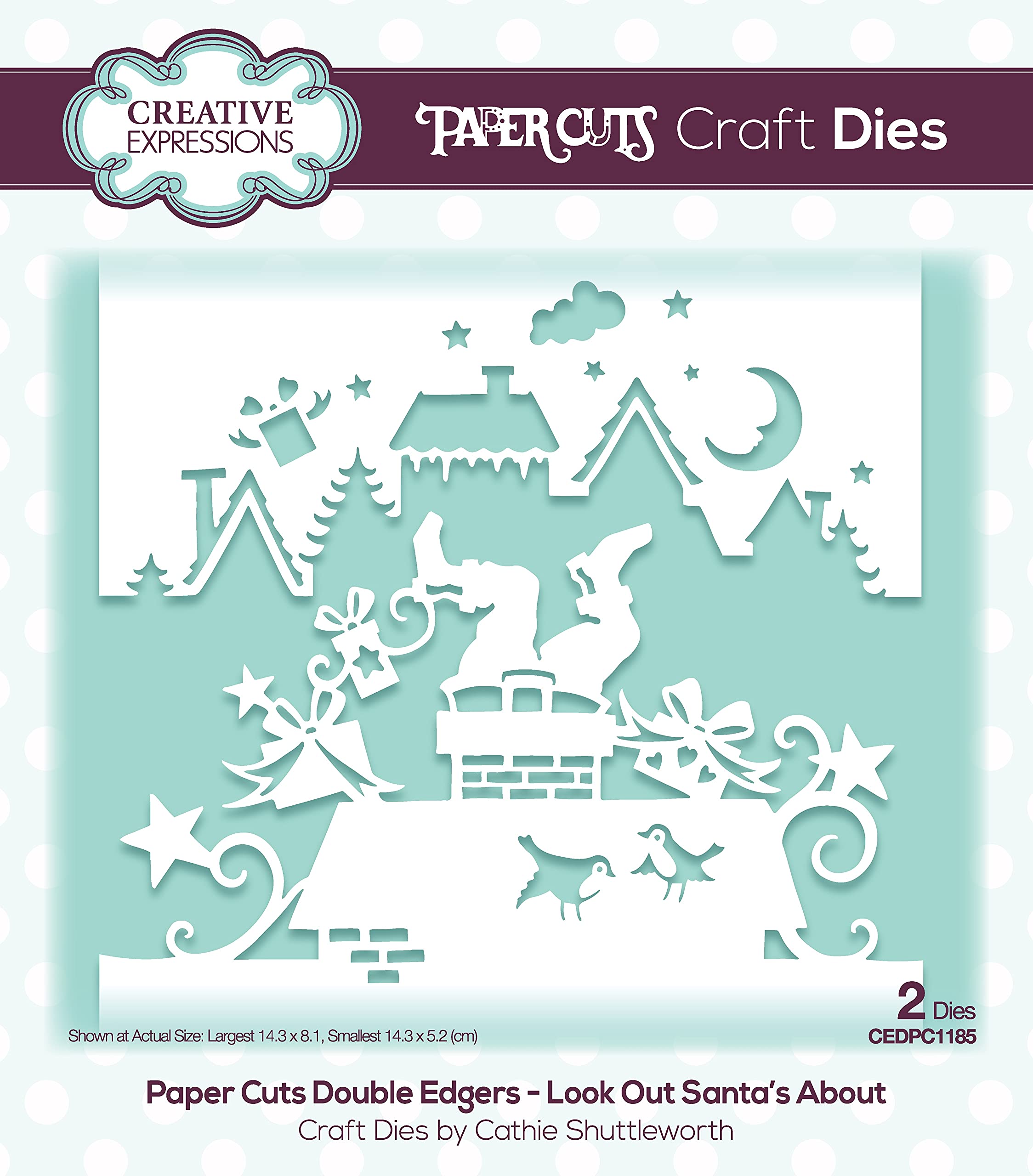Creative Expressions Metal Paper Cuts - Look Out Santa's About - Double Edger Craft Die