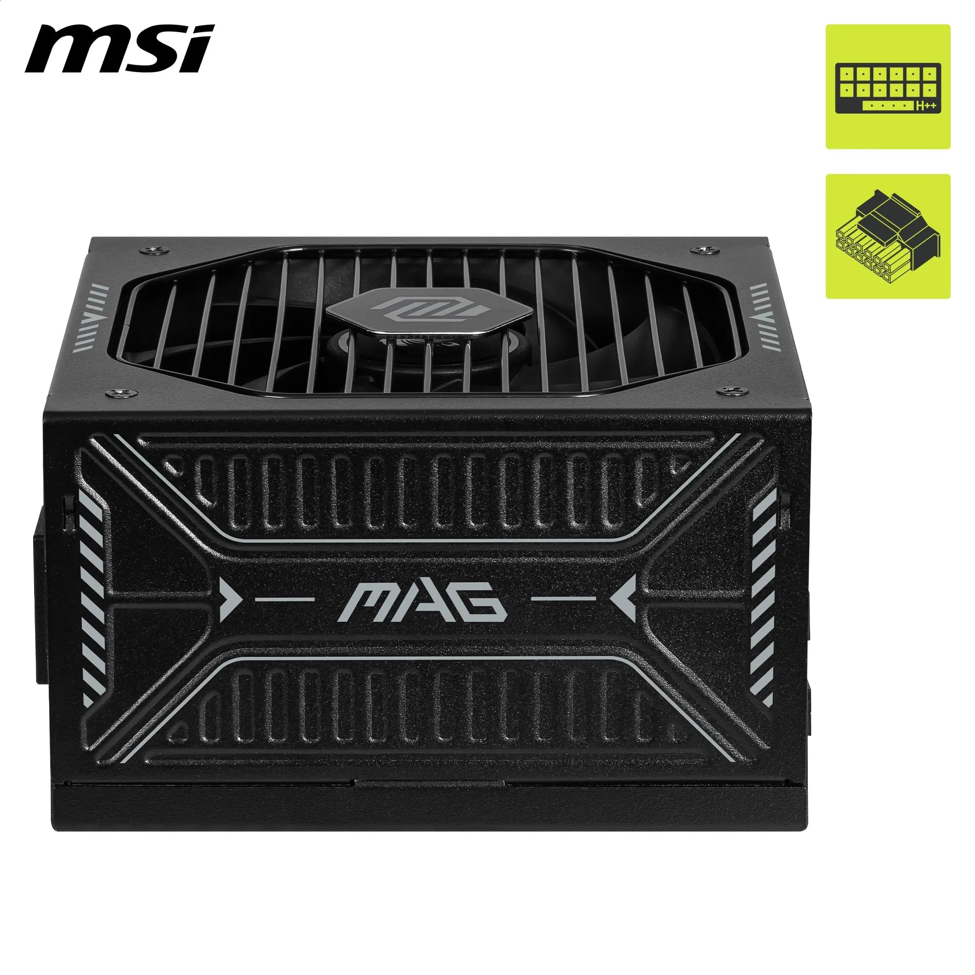 MSI MAG A1000GLS PCIE5 Alimentatore - 1000W, 80 PLUS Gold, compatibile ATX 3.1, supporto GPU PCIe 5.1, connettore 12V-2x6, connettore 12V-2x6 bicolore, PSU ATX, cavi modulari con guaina strutturata