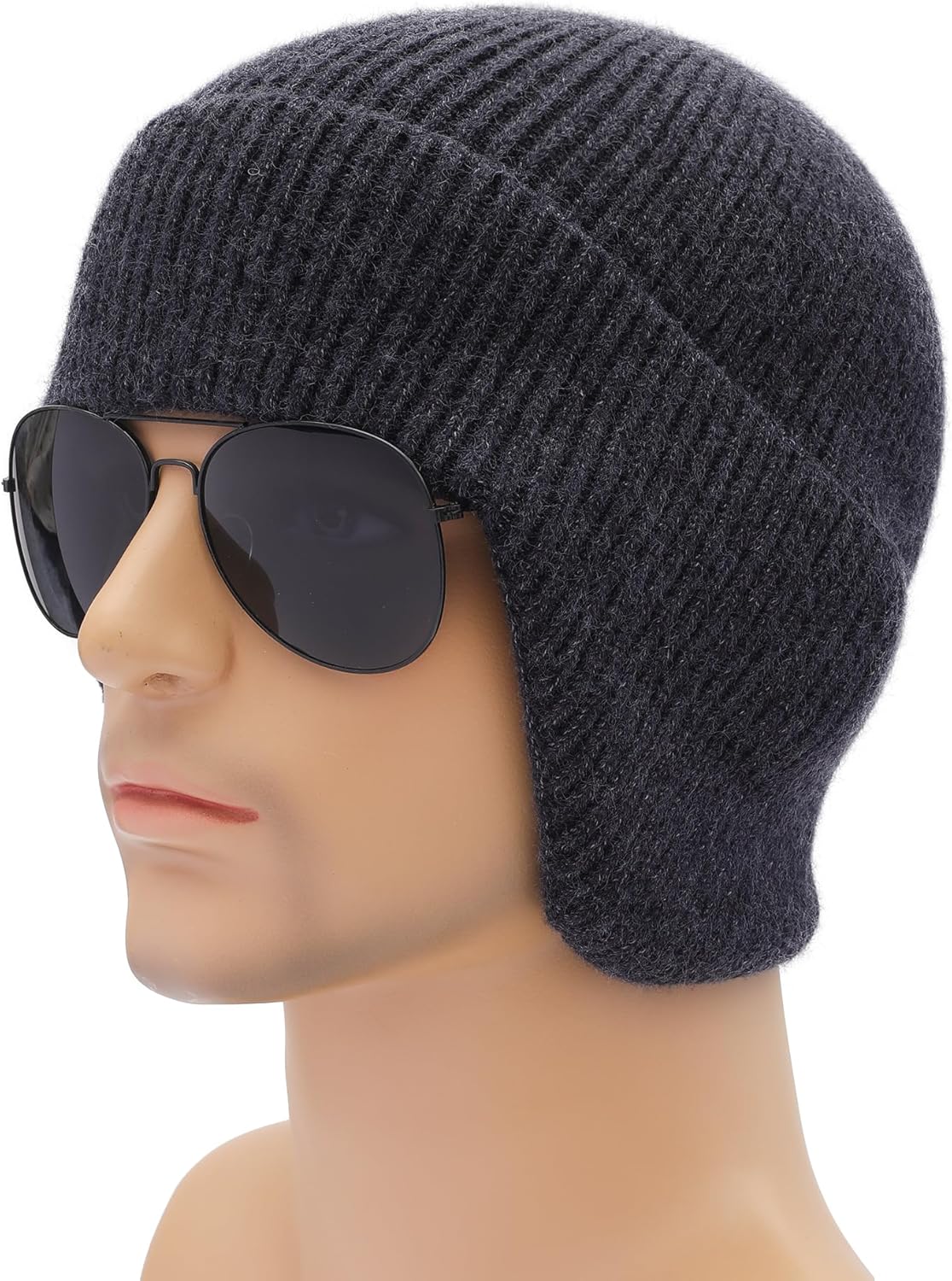 ZLYC Men's Winter Beanie Hat with Earflap Fashion Outdoor Warm Knit Daily Skull Cap - Image 2