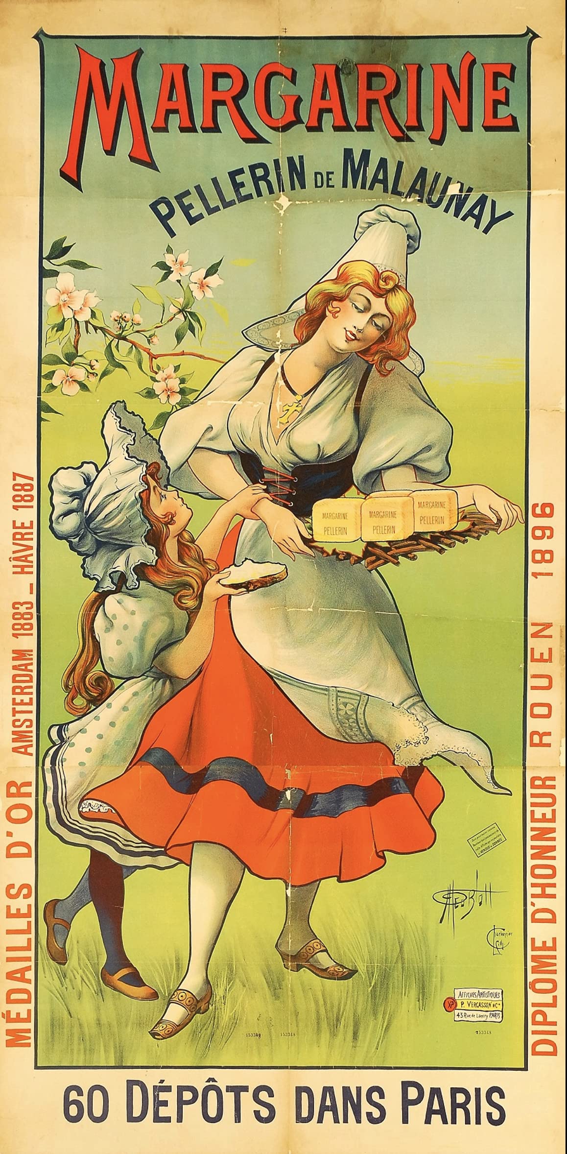 Margarine Affiche Poster Reproduction - Format 50X70 cm Papier Luxe 300 GR - Vente du fichier numérique HD Possible Nous Consulter
