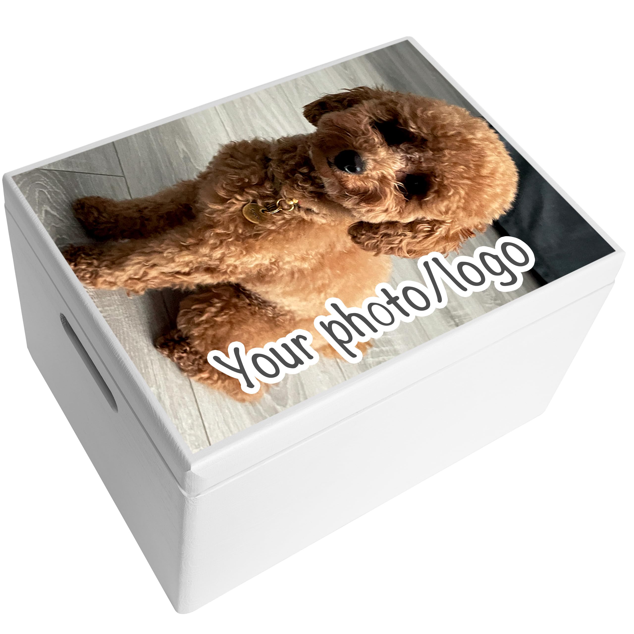 Creative Deco Personalised Any Photo Gifts for Women, Men, Girls or Boys | Unique Custom Gift Box for Him/Her | Customised Wooden Storage Box | Perfect as a Keepsake or Decoration