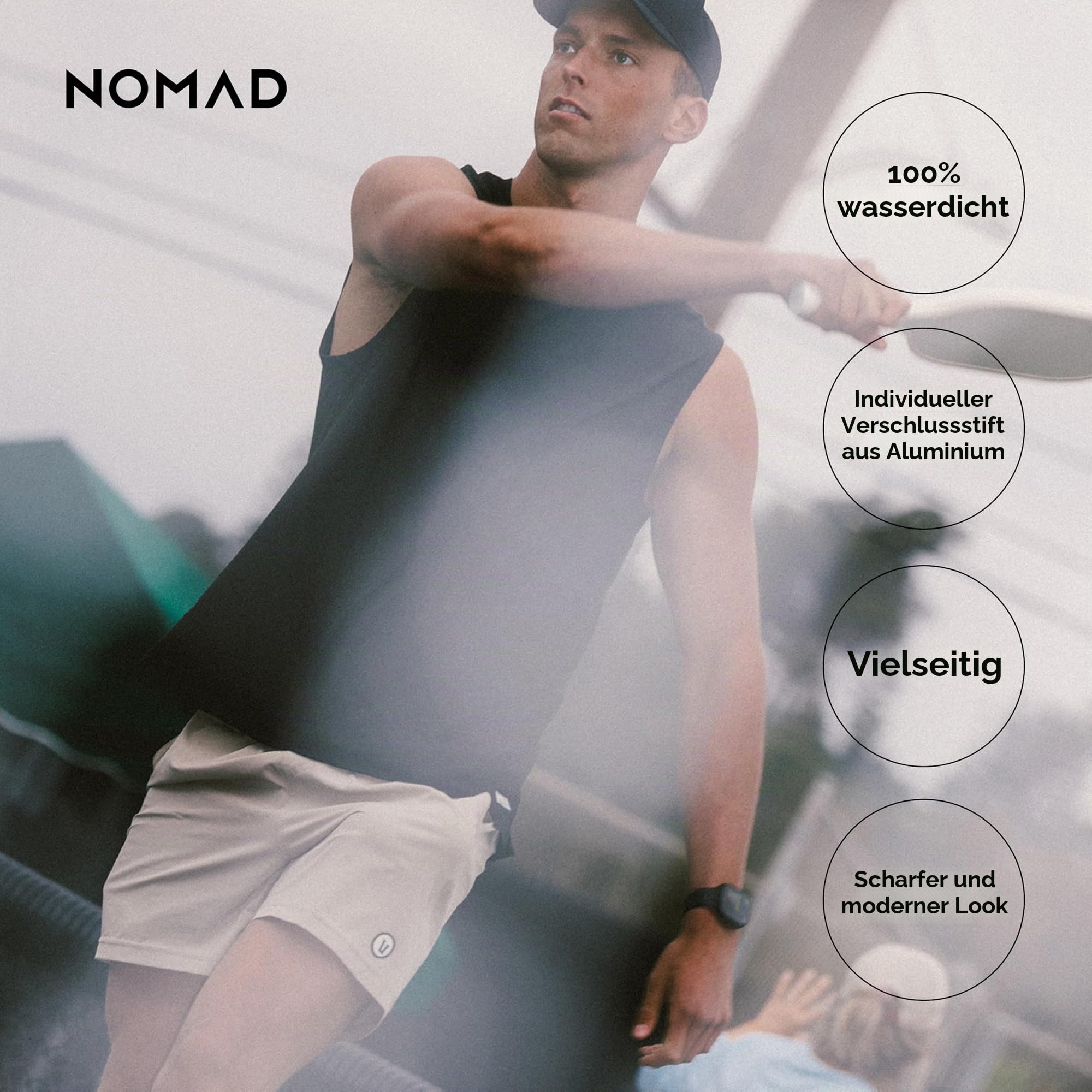 NOMAD Tempo Band | für Apple Watch 49mm | wasserfestes und schlankes Sportarmband