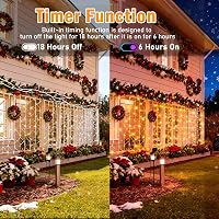 Cozymeow 3x2m 200 LED Hálós Kültéri Fényfüzér Meleg Fehér, Időzítő, 8 Mód, Vízálló 5