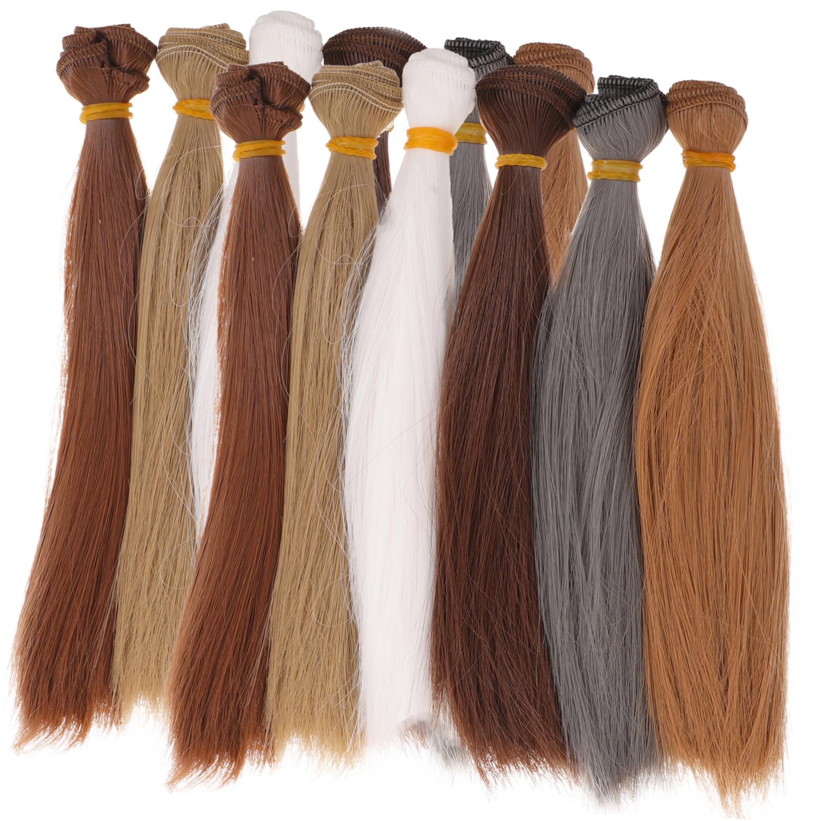 COHEALI 12pcs Doll Wig Doll Heads for Crafts Straight Dolls Wigs Doll Making Tool Straight Wigs Gabys Dollhouae Kids Decor Wig for Kids Doll Kerr Doll High Temperature Wire Hair Baby