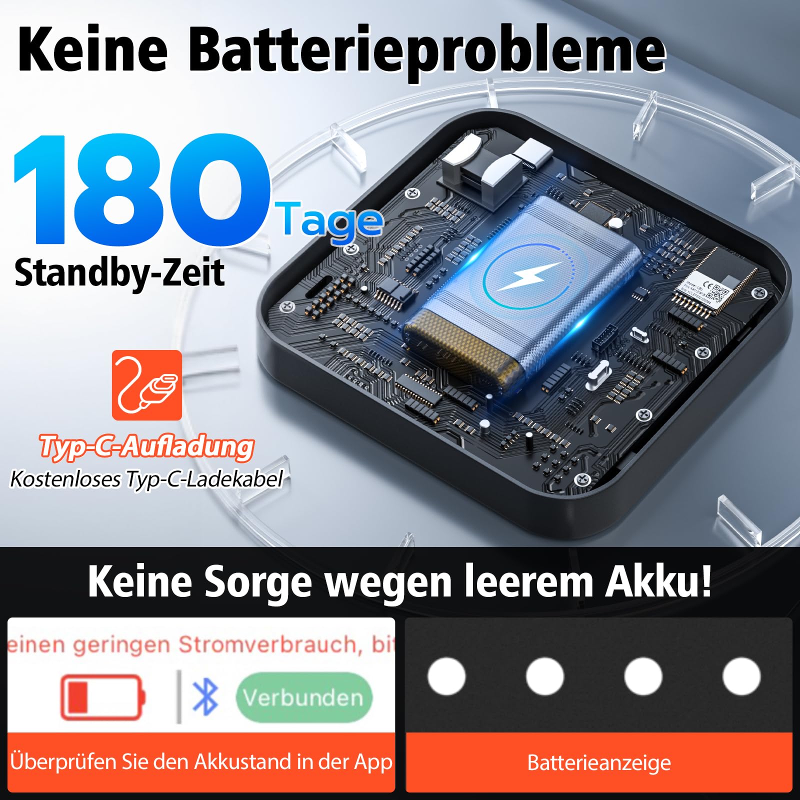 Anweller Zahlenschloss Vorhängeschloss mit Fingerabdruck, Fingerabdruck Smart Biometrie App Schloss, Vorhängeschloss Wetterfest für Gartentor, Spind, Fitnessstudio, Schulschrank, Keller