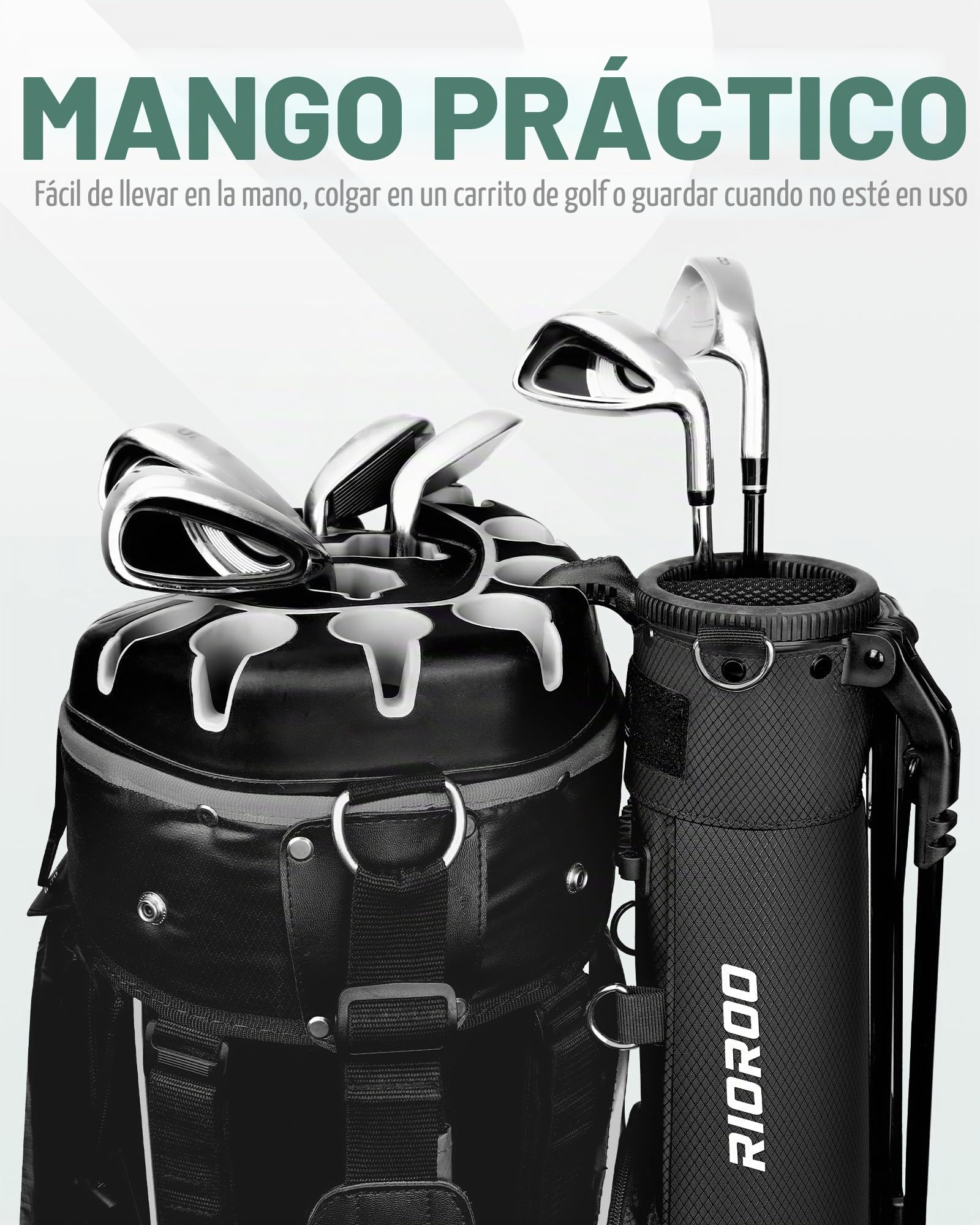 Bolsa de Golf, con Correa Divisor de 2 vías 3 Bolsillos, Bolsa Golf Ligera fácil de Llevar para el Rango de conducción, par 3 y Campos ejecutivos