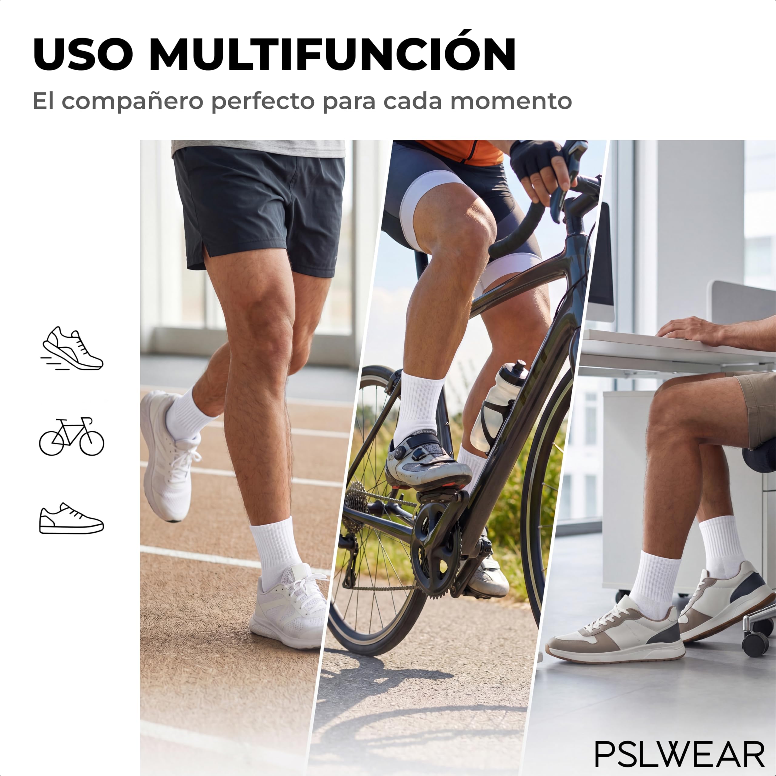Calcetines Hombre Mujer Cómodos, Resistentes y Transpirables | Uso Diario y Multifunción | Pack 6 y 12 Pares