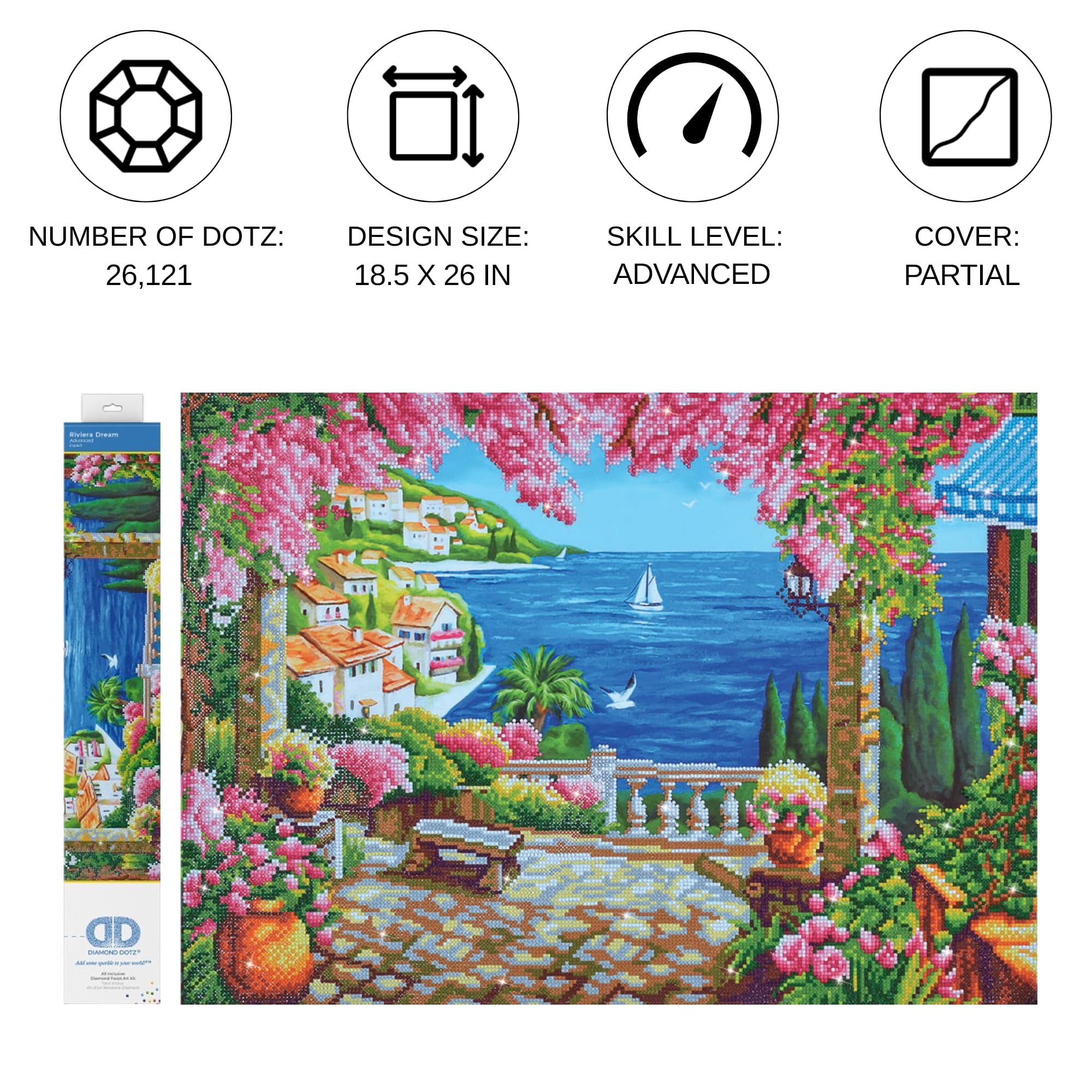 Needleart World Riviera Dream Kit Creativi, Resina, Multicolore, 66 x 47 cm