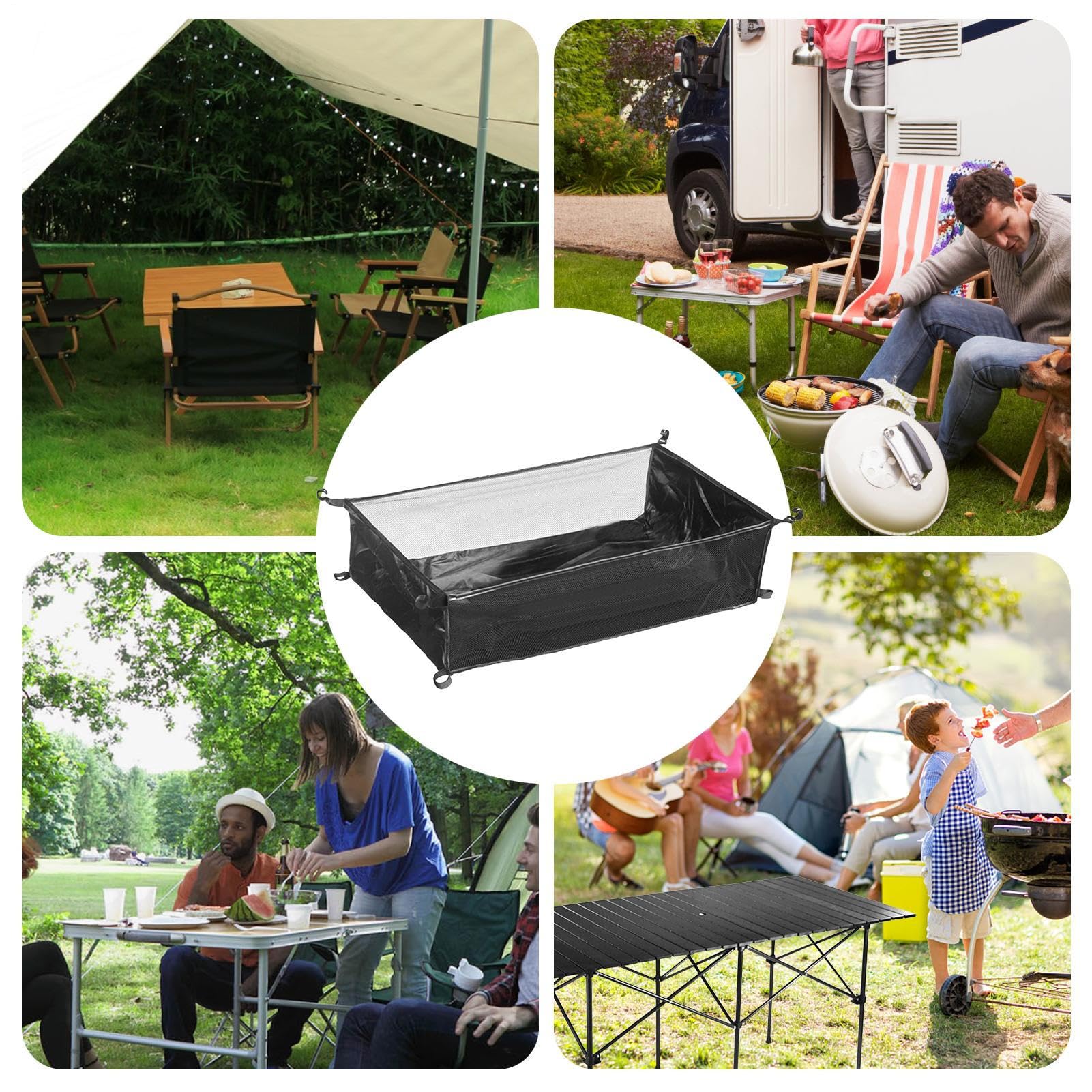 Aufbewahrungstasche unter dem Tisch – Hänge-Organizer, tragbare Campingtasche für Tisch im Freien, großer Stauraum für Campingreisen, Element