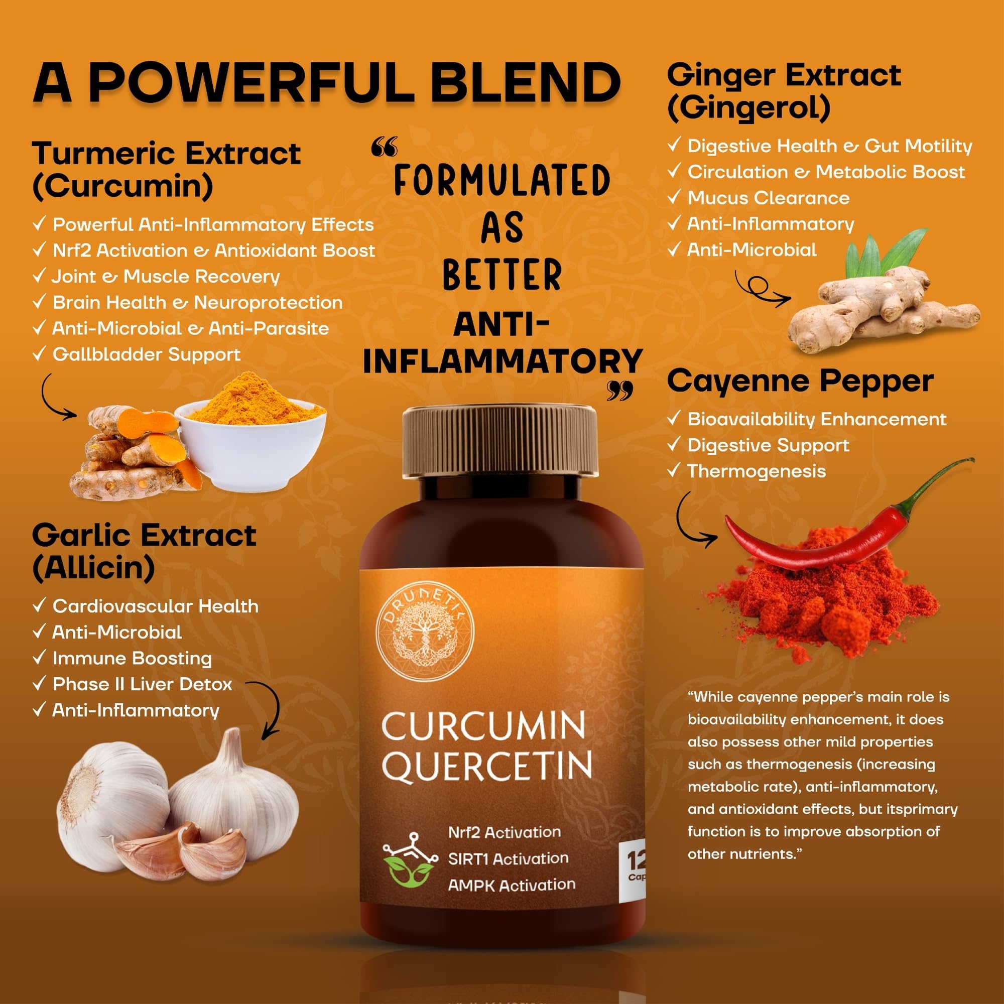Organic Curcumin Quercetin | This formula hits multiple infiammazione pathways at once!