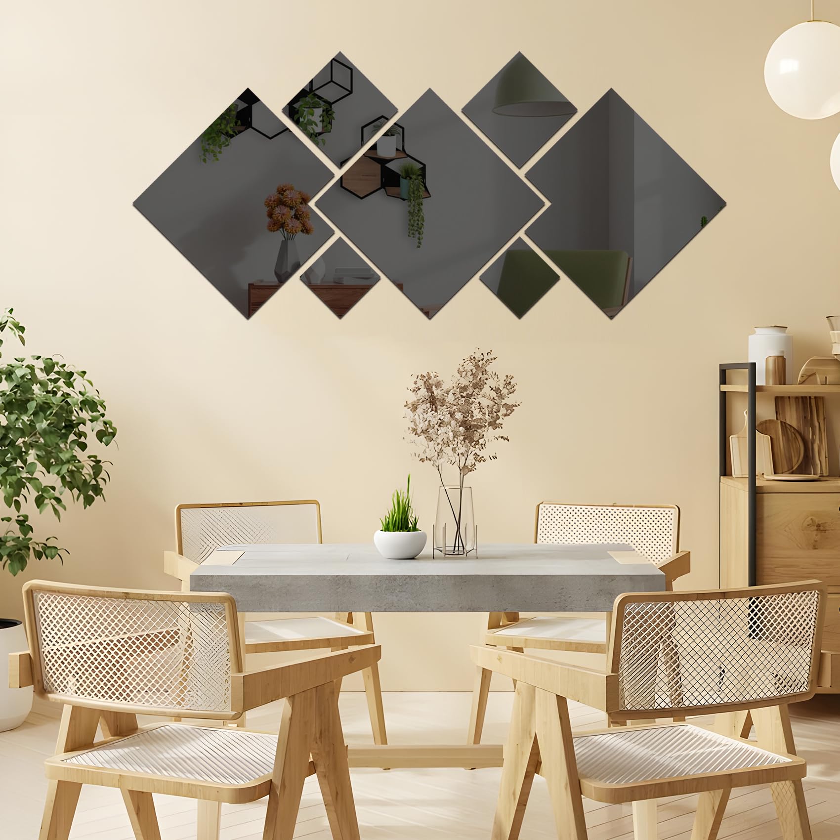 MCLEULLA Grande specchio da parete in acrilico, altamente trasparente, non in vetro, specchio da parete per parete, per trucco, stanza dei bambini, ingresso, camera da letto, asilo, decorazione per