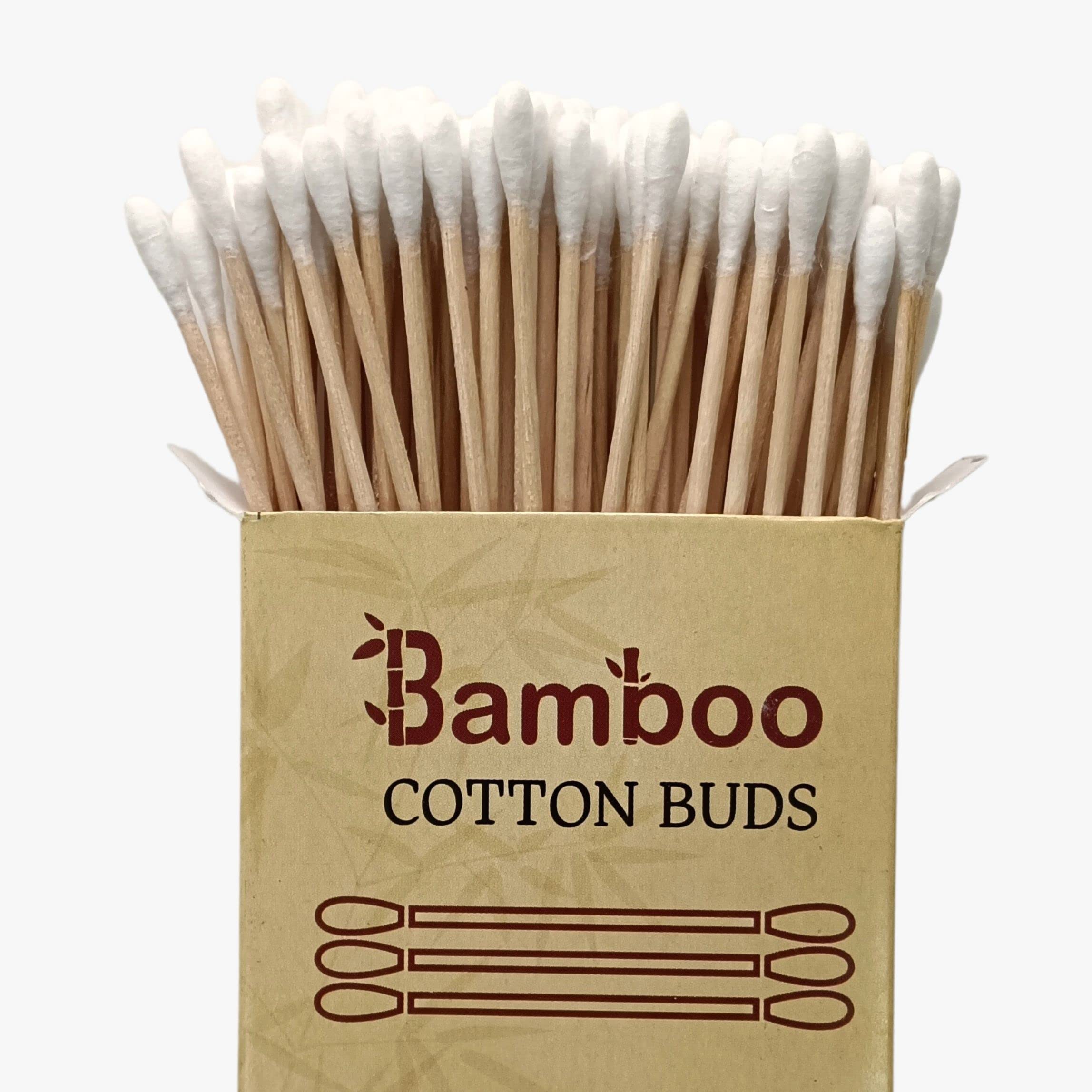 The Rainforest Bamboo Cotton earbuds/swabs |100 Stems | Multipurpose Double Tip Cotton Swabs with Sustainable Bamboo | Eco Friendly-image-47