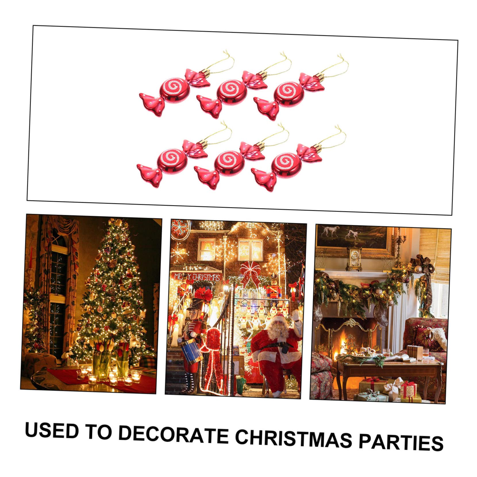 DECHOUS 30pezzi Decorazioni Natalizie Forma Di Di Pendente Per Albero Di Natale Accessori Festivi Per Atmosfera e Creativa