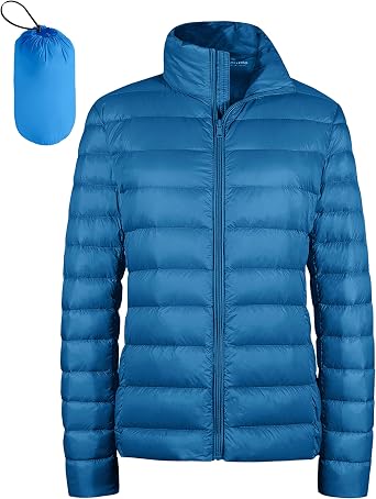 wantdo Women's Packable Puffer Jacket Ultra-Light Short Down Jacket
