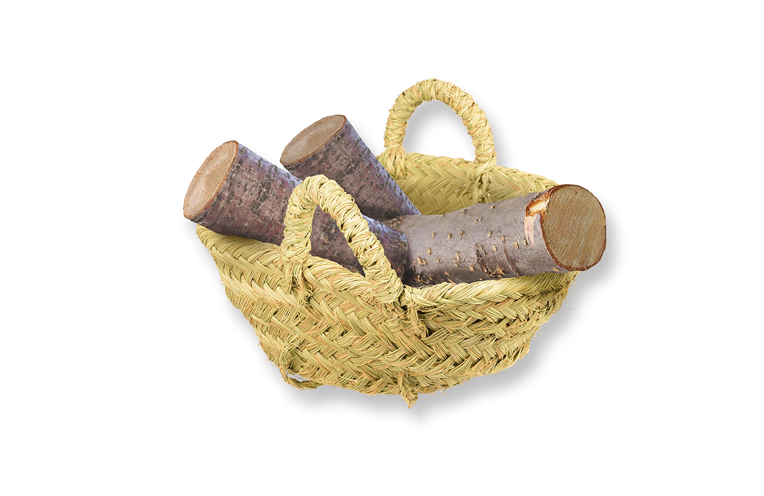 HERSIG - Capazo de Esparto redondo | Capazo Leñero Interior - 35x35x17cm (Medidas Aproximadas)
