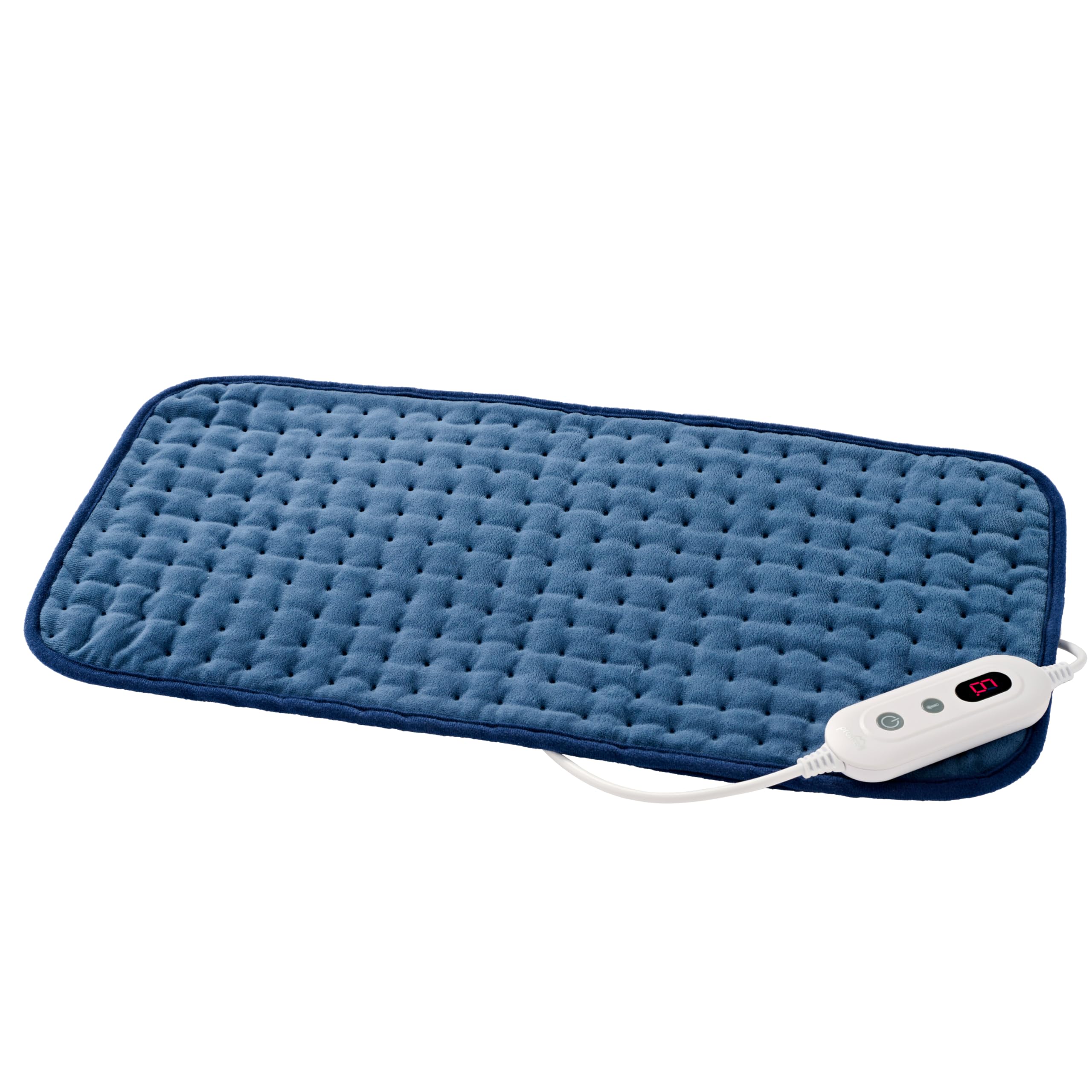 Promed – XXL-Heizkissen Sitzkissen 60x30cm 100W – Kuschel-Wärmekissen mit 6 Heizstufen, Überhitzungsschutz, Gummiklettband & Abschaltautomatik nach 90 Min. – Heated Pillow flauschig weich & waschbar