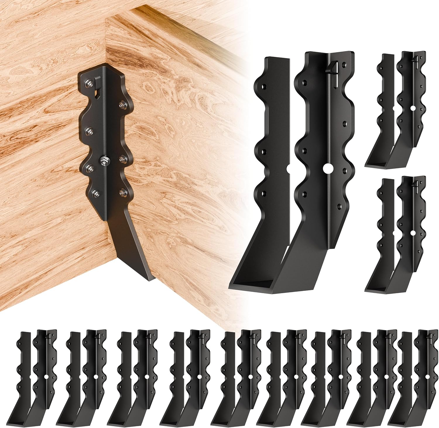 Heavy Duty 2X10 Joist Hanger 14 Gauge LU210 Galvanizing Face Mount Joist Hangers for Hurricane Ties for Rafter, Rafter Brackets for Floor, Trusses, Deck and Ceiling Joists -12 pk