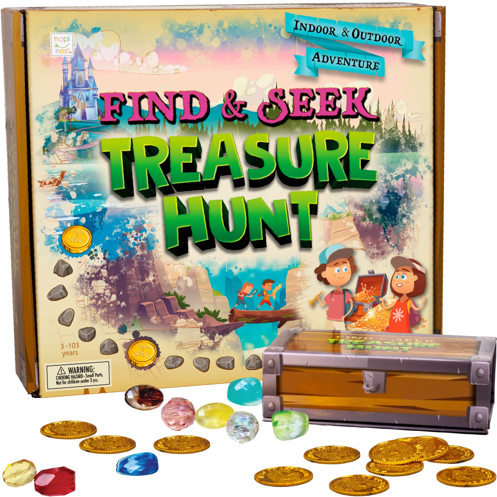 Buy Hapinest Find and Seek Treasure Hunt Family Board Game for Kids