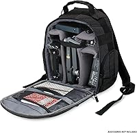 Vista 3 de USA Gear Mochila compacta para drones – Funda para dron cuadricóptero RC compatible con DJI Mini 4K, DJI Mini 3, AVIALOGIC, Controller y más Negro