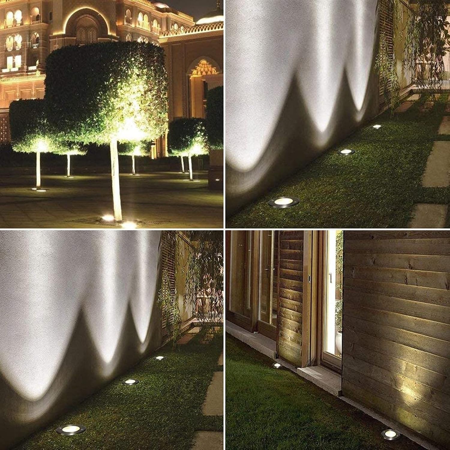 Foco Incrustado Suelo Exterior 12V 5W Focos Led Exterior Empotrables Suelo IP67 A Prueba de Agua Luces Empotrables para Jardines, Caminos, Terrazas(Blanco cálido 3000K)