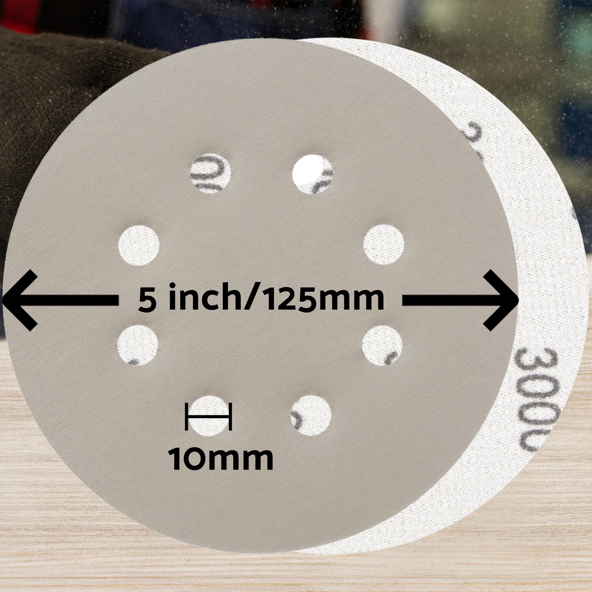 12,7 cm Nass- und Trockenschleifscheiben, Klett-Schleifscheiben, Körnung Siliziumkarbid, 54 Stück, 80 120 180 220 400 600 1000 2000 3000 Körnung Siliziumkarbid Exzenterschleifer Schleifpapier