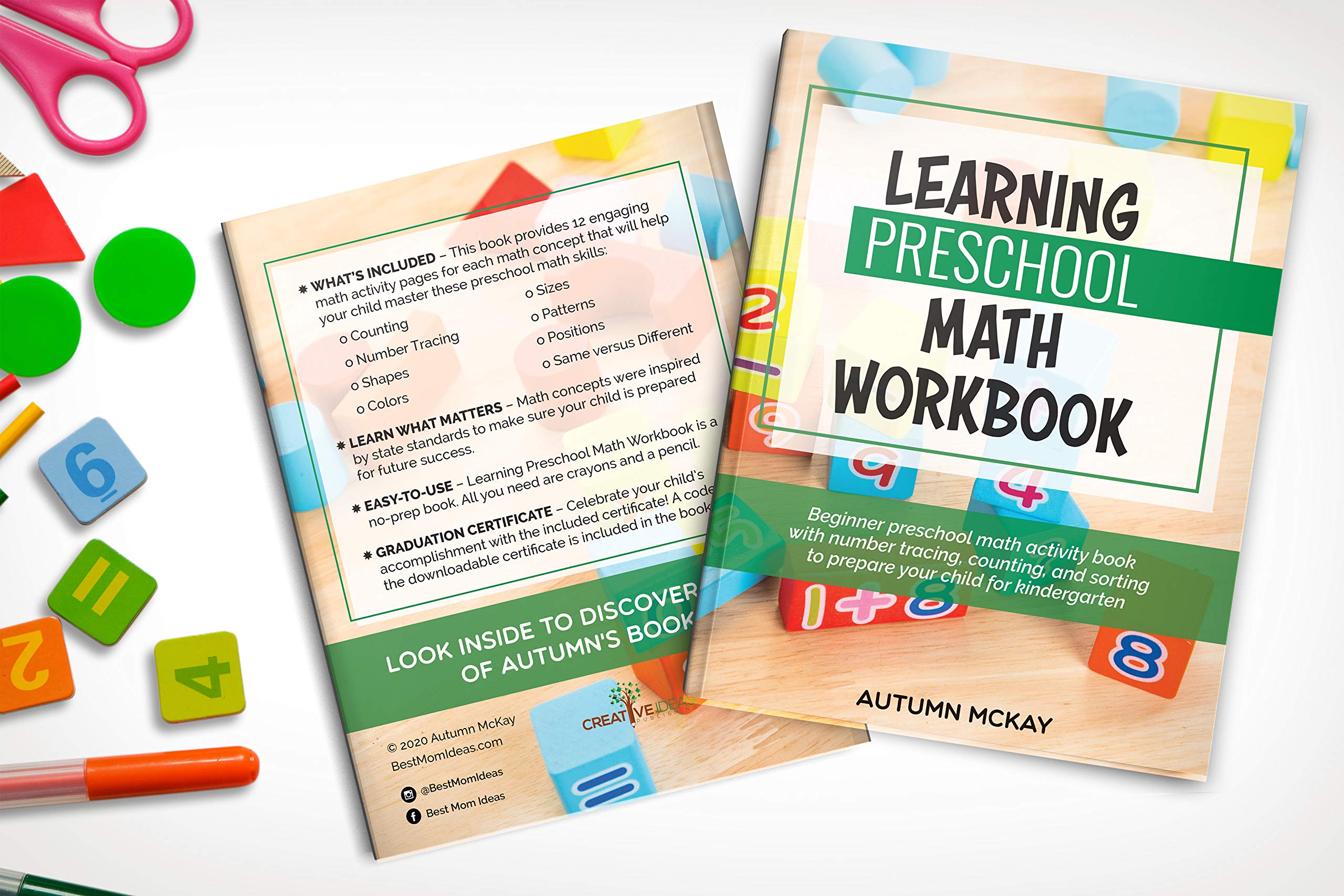 Learning Preschool Math Workbook: Beginner preschool math activity book with number tracing, counting, and sorting to prepare your child for kindergarten (Early Learning Workbook) - Image 3