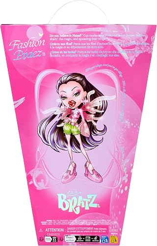 Bratz Fashion Pixiez Jade - Collectible Fantasy Doll with Real Fashions and Accessories, Wings Transform into a Ring, Pink - 8