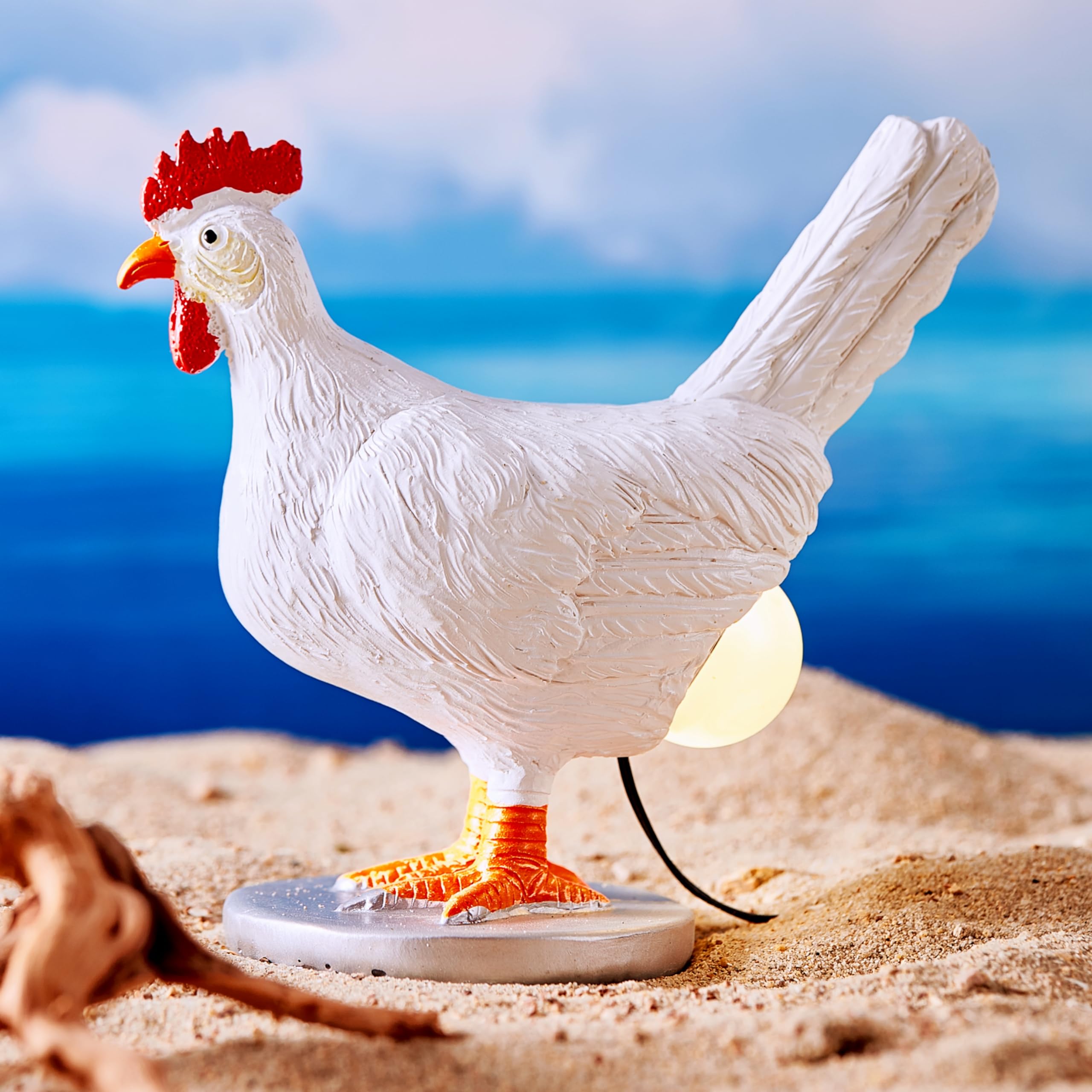 BooLai Upgraded Chicken Egg Lamp, 3D Resin Chicken Night Light