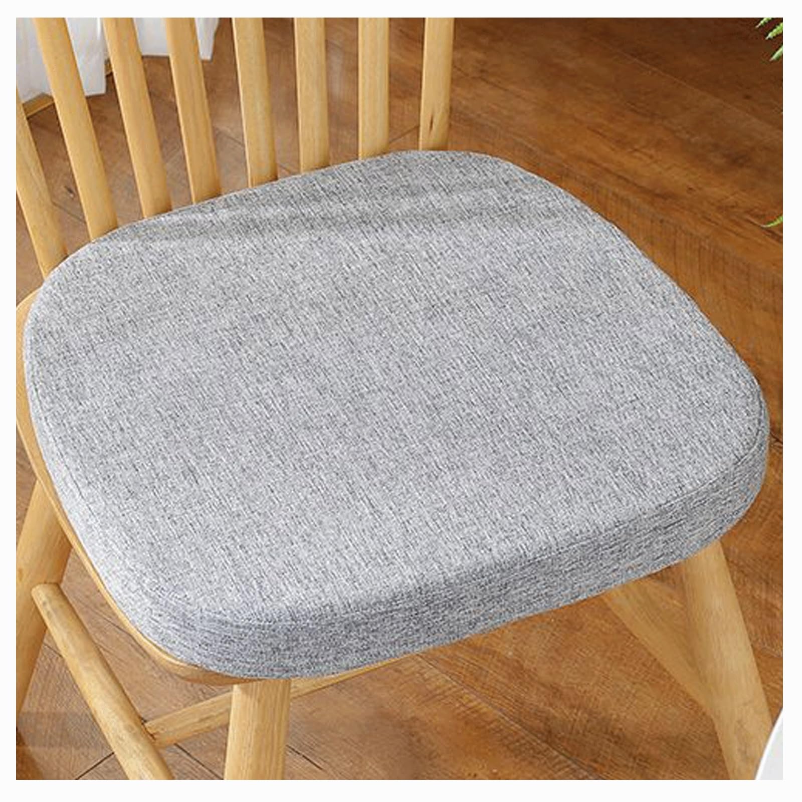 uyeoco 5cm thick Chair Cushions for Dining Chairs Set of 4/2/1, Non Slip Office Seat Cushion and Kitchen Chair Pads with Removable Cover and Ties, (Color : #3, Size : 1pc 41x41x34x5cm)