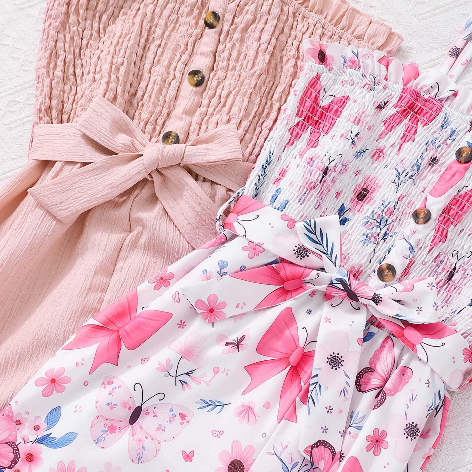 Conjunto de Dos Piezas con Botones y Estampado Floral de Verano para niñas, Ropa de Juego Informal, Top y pantalón Corto a Juego, algodón Transpirable, Tallas 0-3 años.