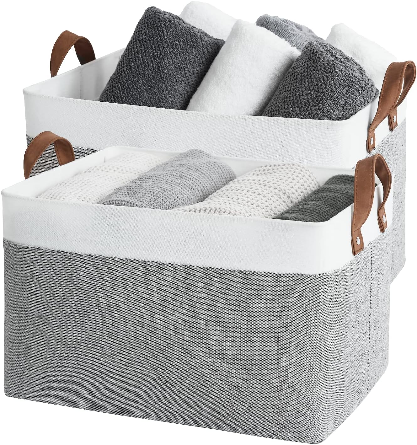 StorageWorks Storage Bins for Closet with Metal Frame