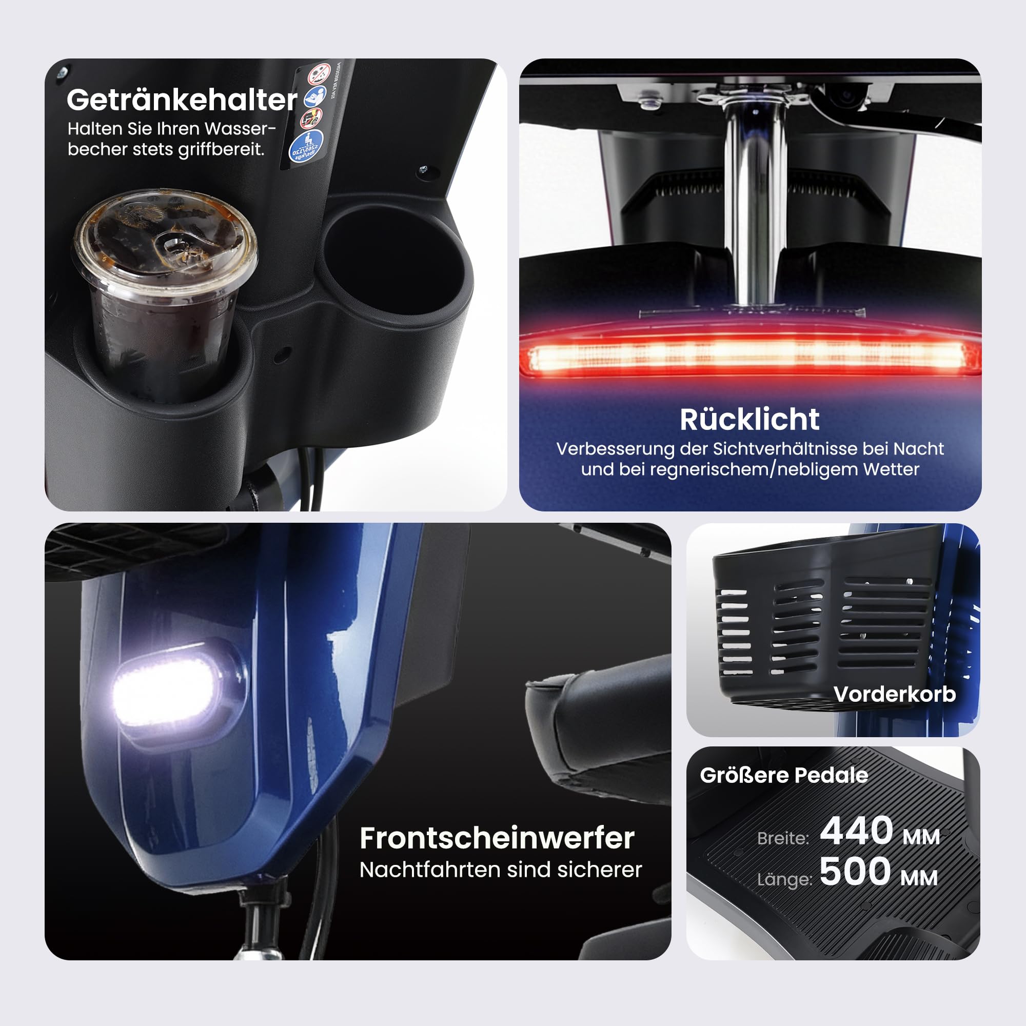 Scooter per mobilità a lungo raggio MAX Plus da 24 V per anziani: batteria da 20 Ah, pneumatici pneumatici da 9 pollici, design pieghevole