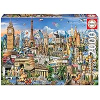 Educa - Puzzle da 2000 pezzi per adulti | Simboli dell'Europa. Misura approssimativa