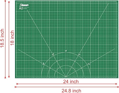 Miniatura 8 de Sdanart Alfombrilla de corte autocurativa 18.0 x 24.0in, 5 capas, de doble cara, perfecta para coser, acolchar, manualidades, tela.