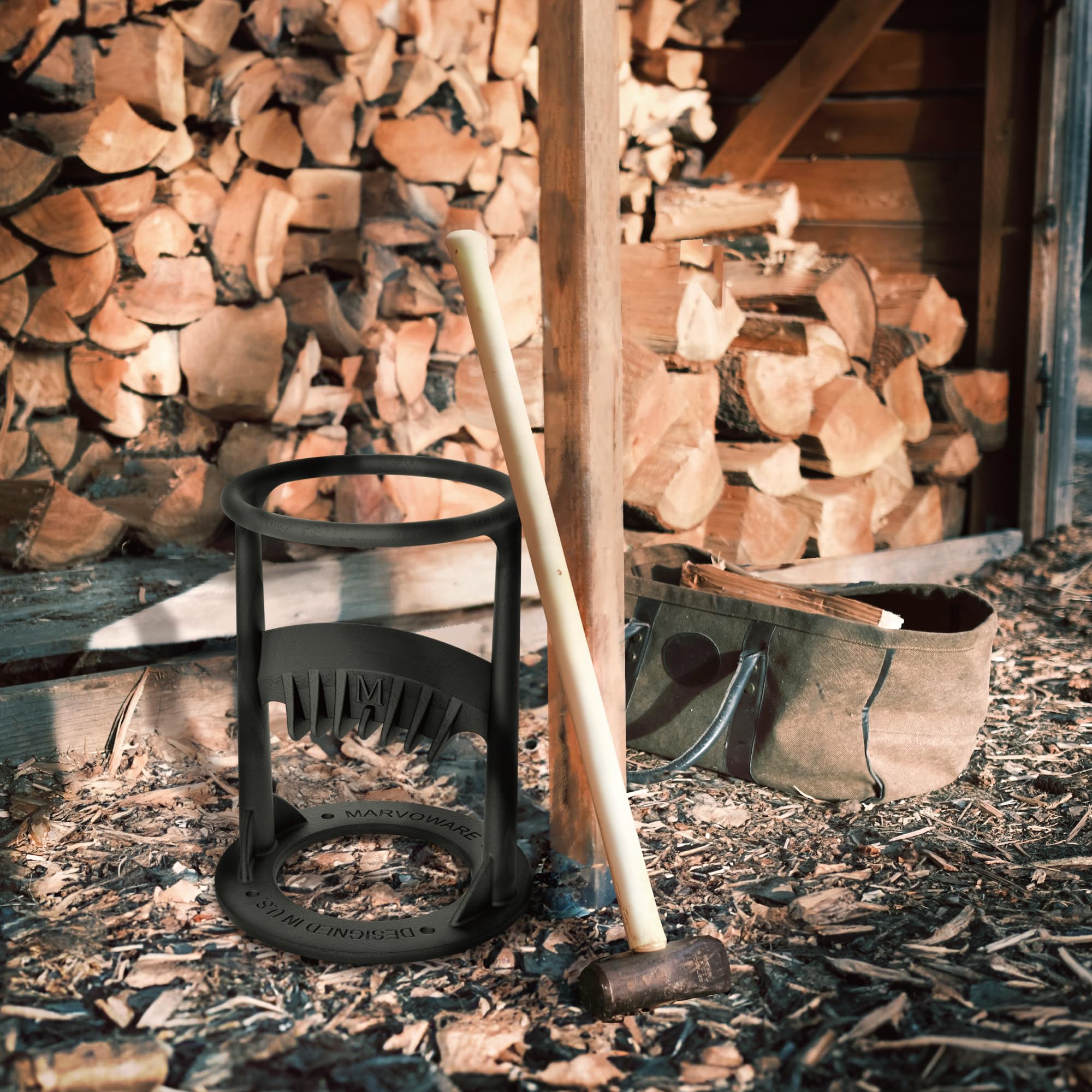 Marvoware Heavy Duty Wood Splitter Cast Iron Manual Log Splitter ...