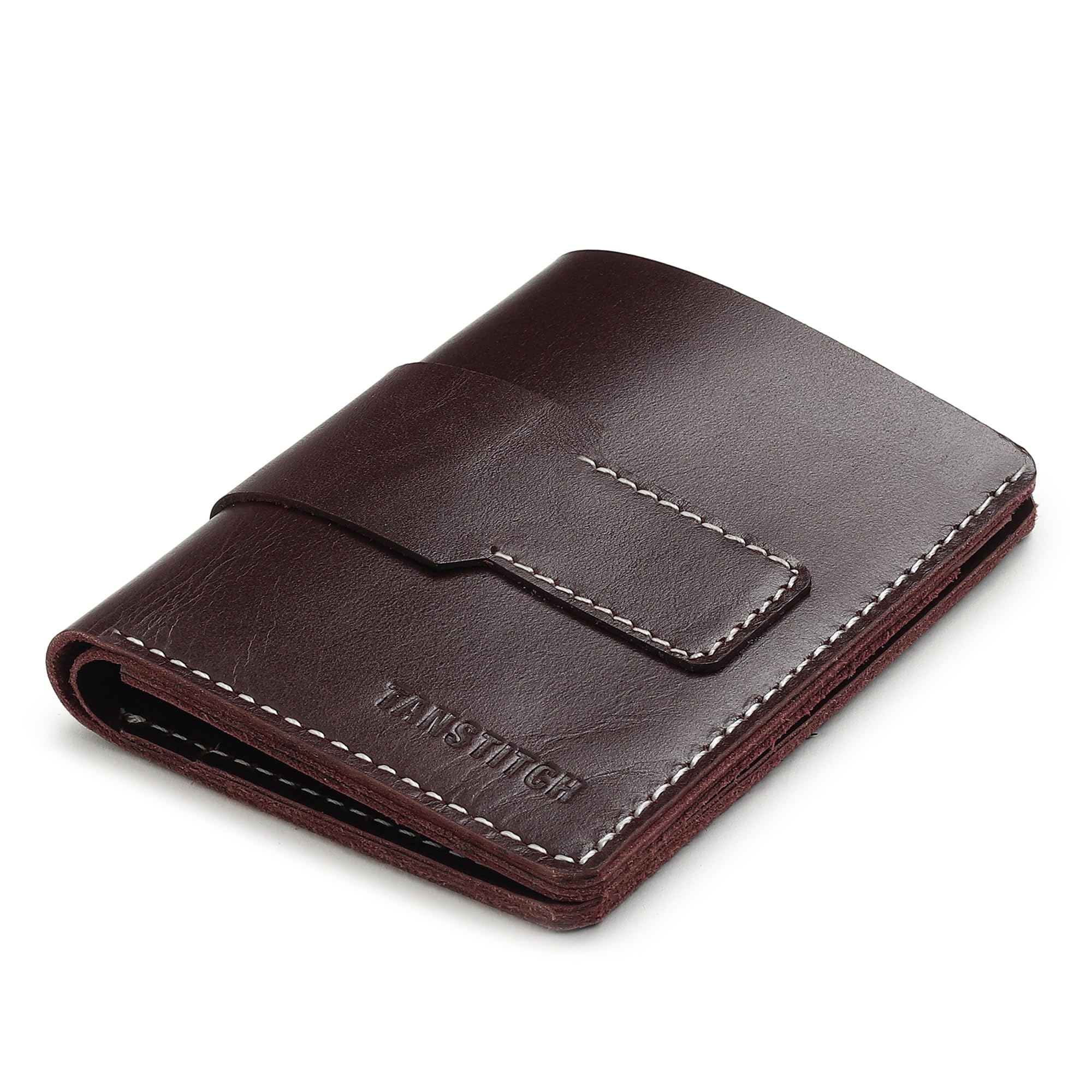 Slim Leather Wallet for Men's | Small Wallet for Men's | Minimalist Wallet & Thin Wallet | RFID Protected Wallets for Men, MAROON, Compact size, Casual