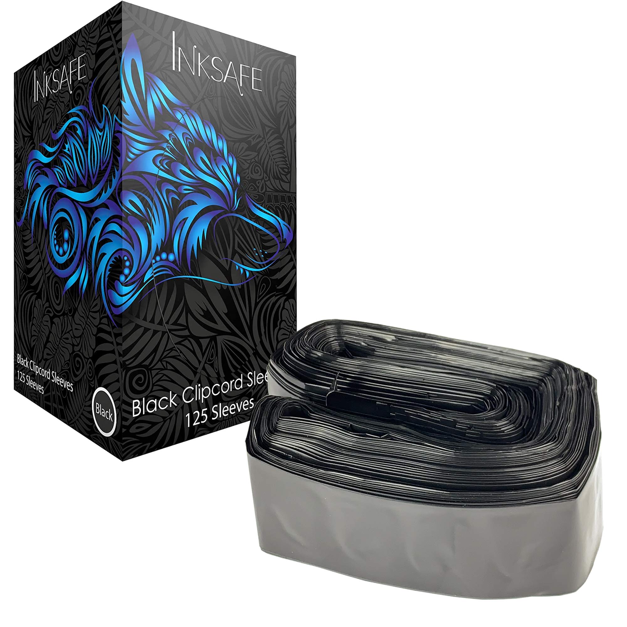 InksafeBlack Tattoo Clip Cord Covers/Sleeves 5cm x 80cm - Box of 125