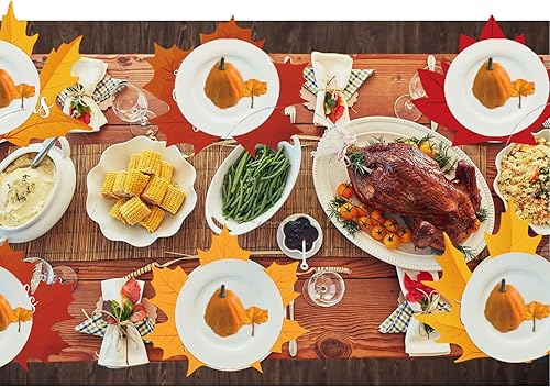 Miniatura 5 de Manteles individuales desechables de hojas de arce de otoño, cosecha de Acción de Gracias, hojas de arce, para otoño, feliz otoño, cosecha, hojas,
