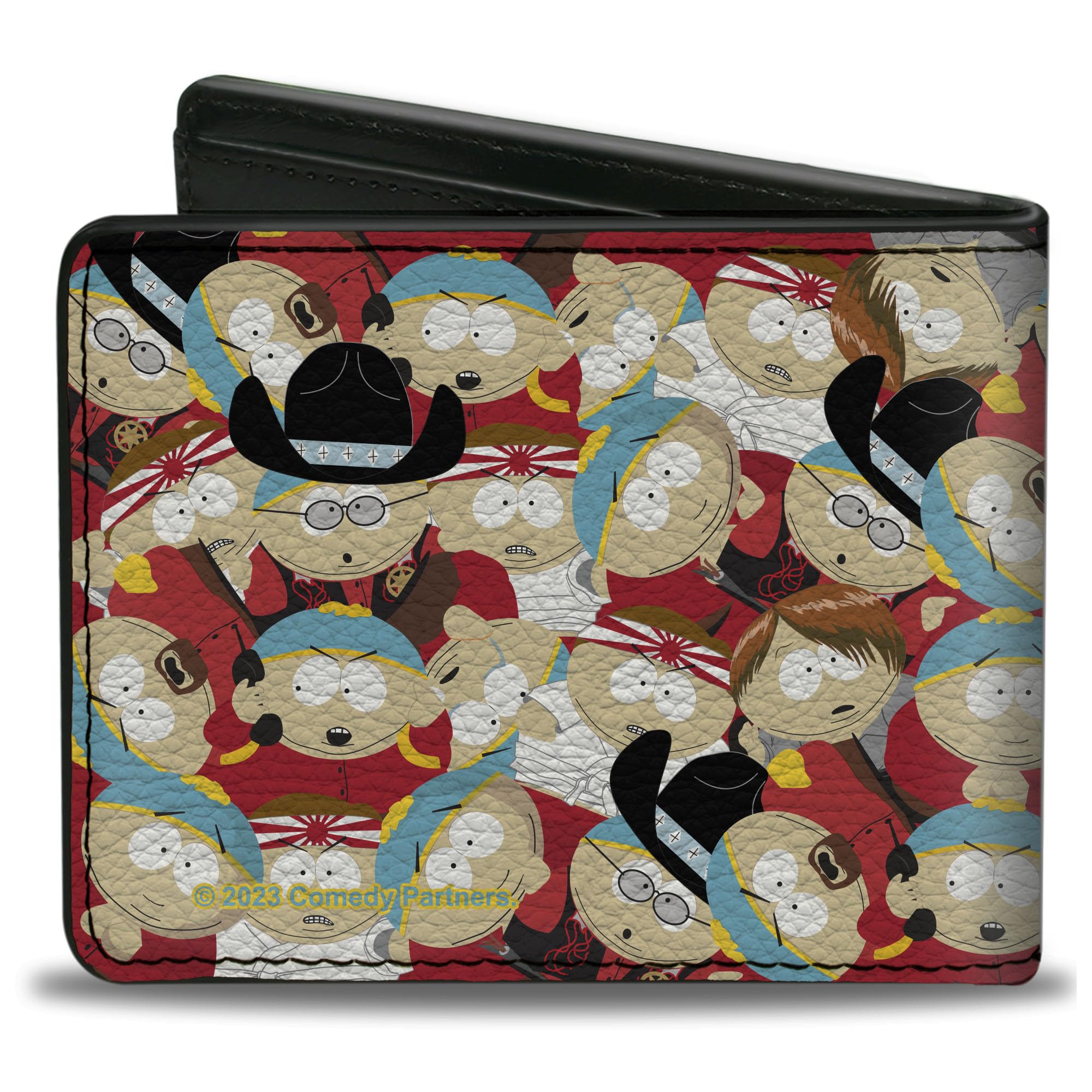 Comedy Central Wallet, Bifold, South Park Eric Cartman Poses Stacked, Vegan Leather