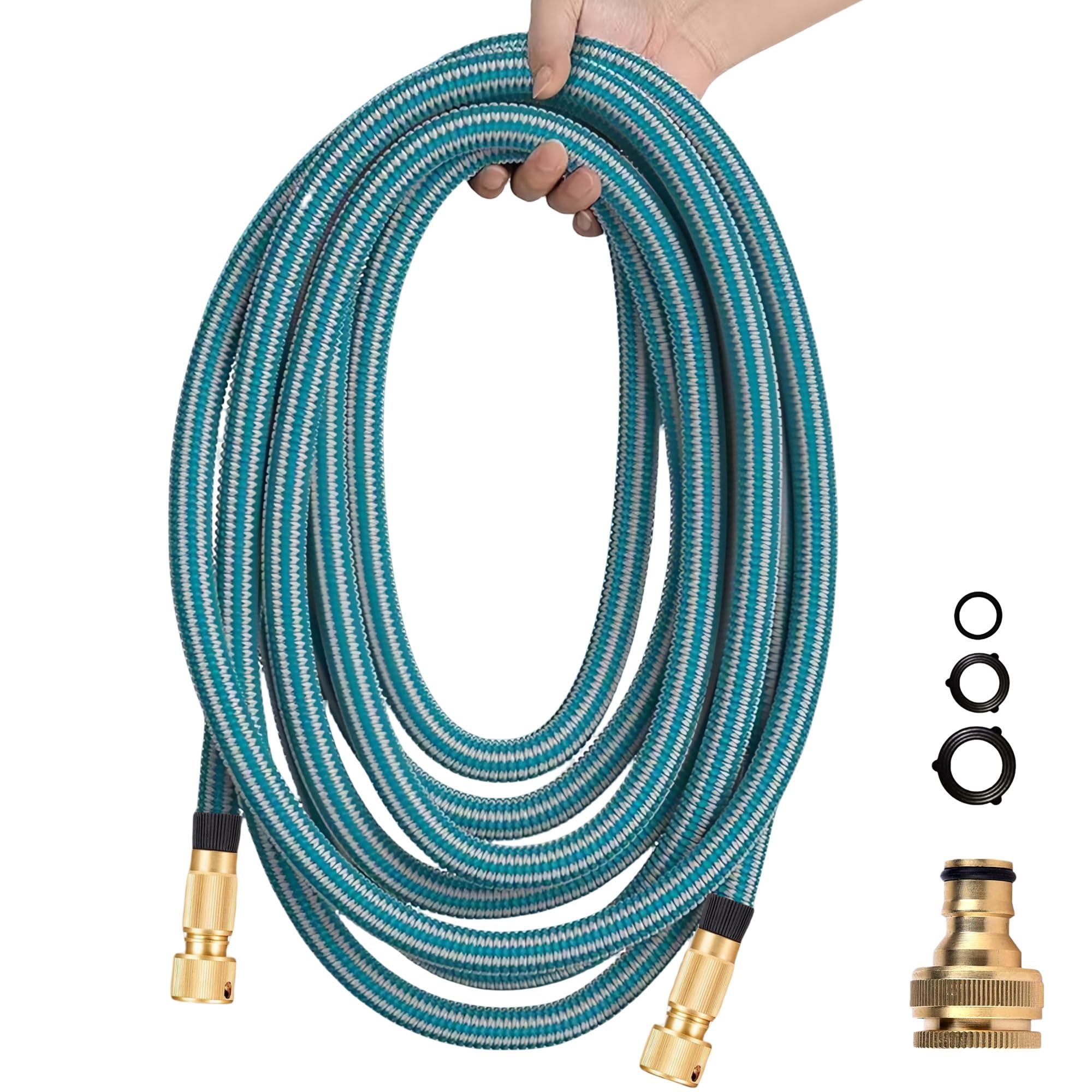 Zhihehui 100Ft Garden Hoses Flexible Expandable Wear-Resistant Adjustable Irrigation Hoses,Water Hosepipe Retractable Flexible Never Kink Hose Pipe For Pet & Car Washing, Cleaning, Watering Lawn And Garden