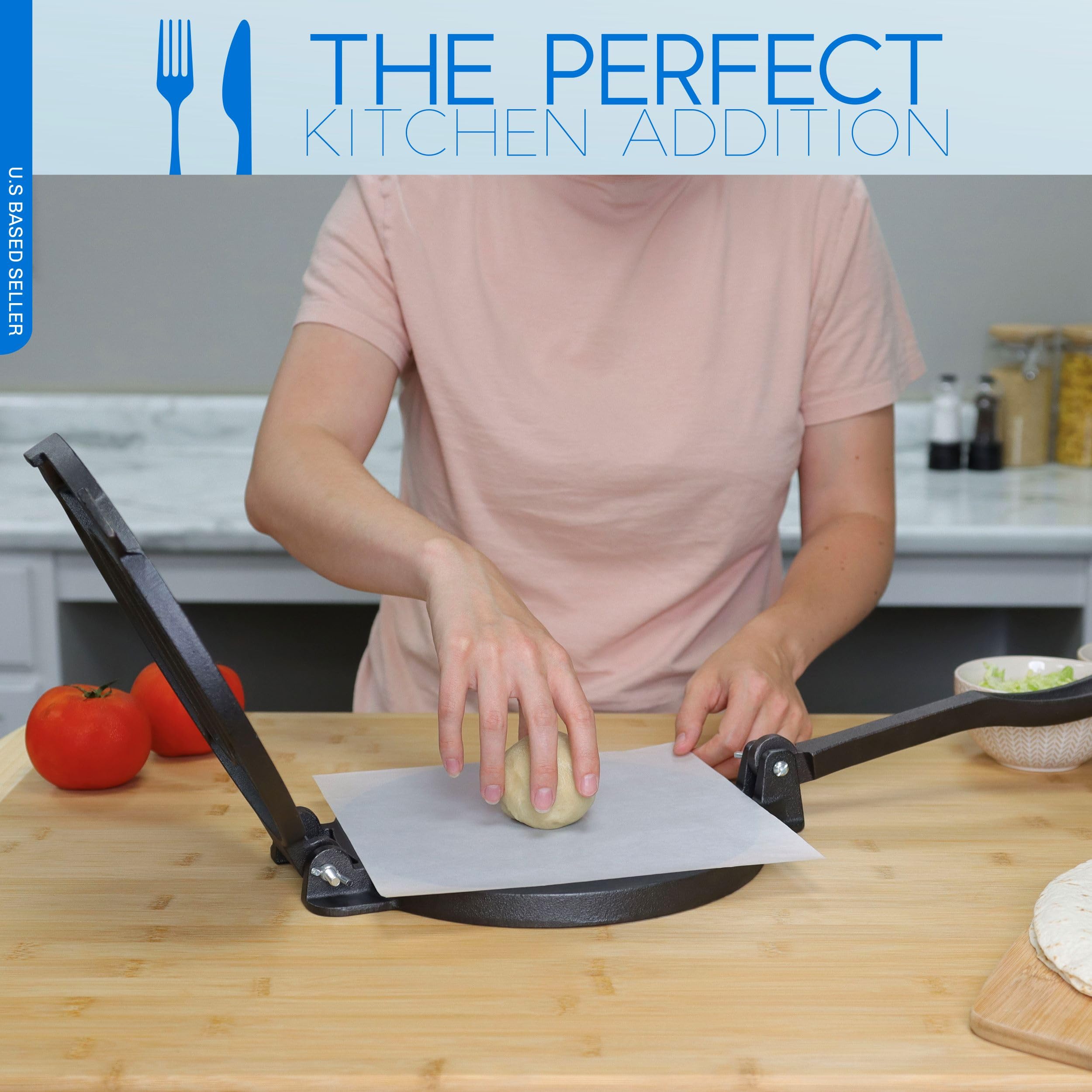 Snapklik.com : Lot45 Tortilla Press 10 Inch - Cast Iron Manual Roti ...