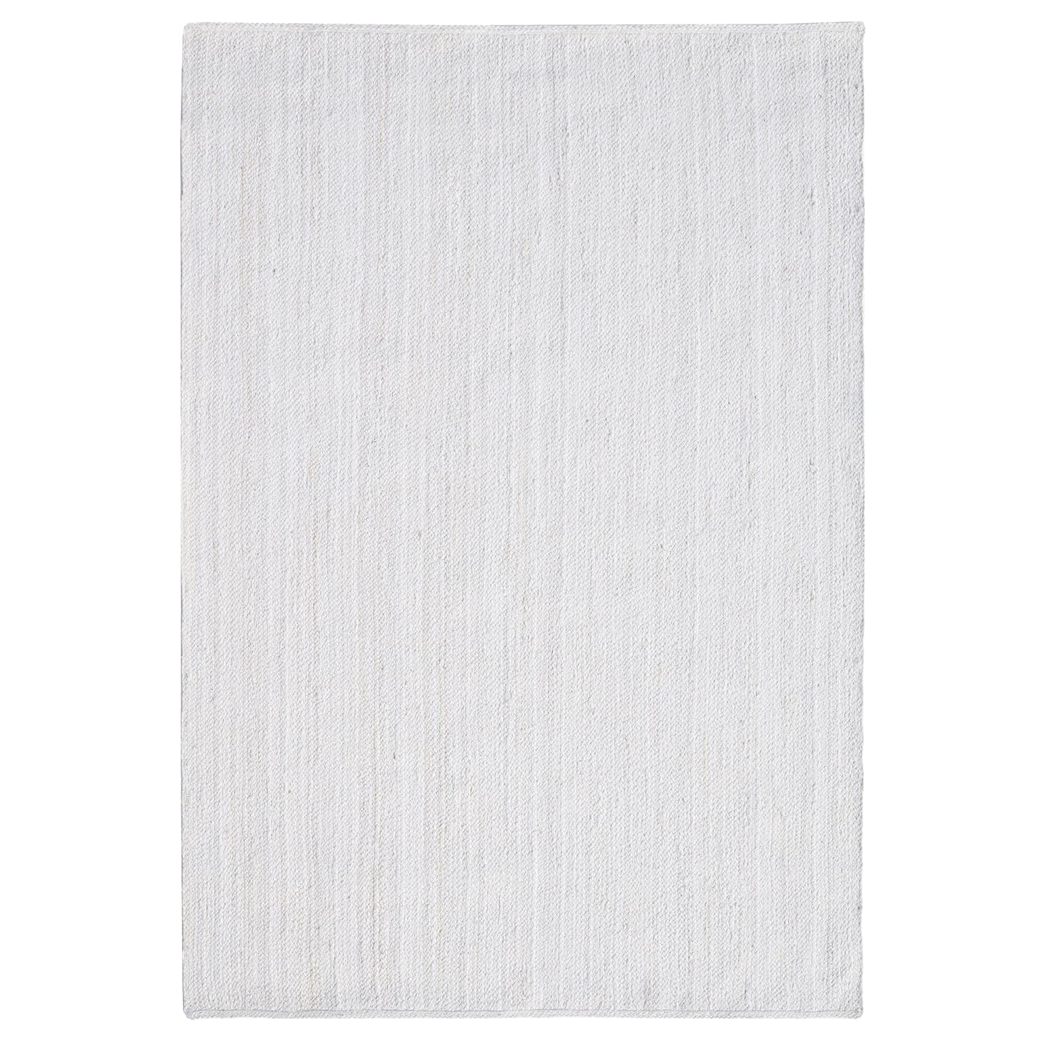 HANIESTA Jute Rug Organic Drift White, 100% Natural Jute, 160x230 cm, Handmade Woven Boho Rug for Living Room, Bedroom and Home Office — image 1