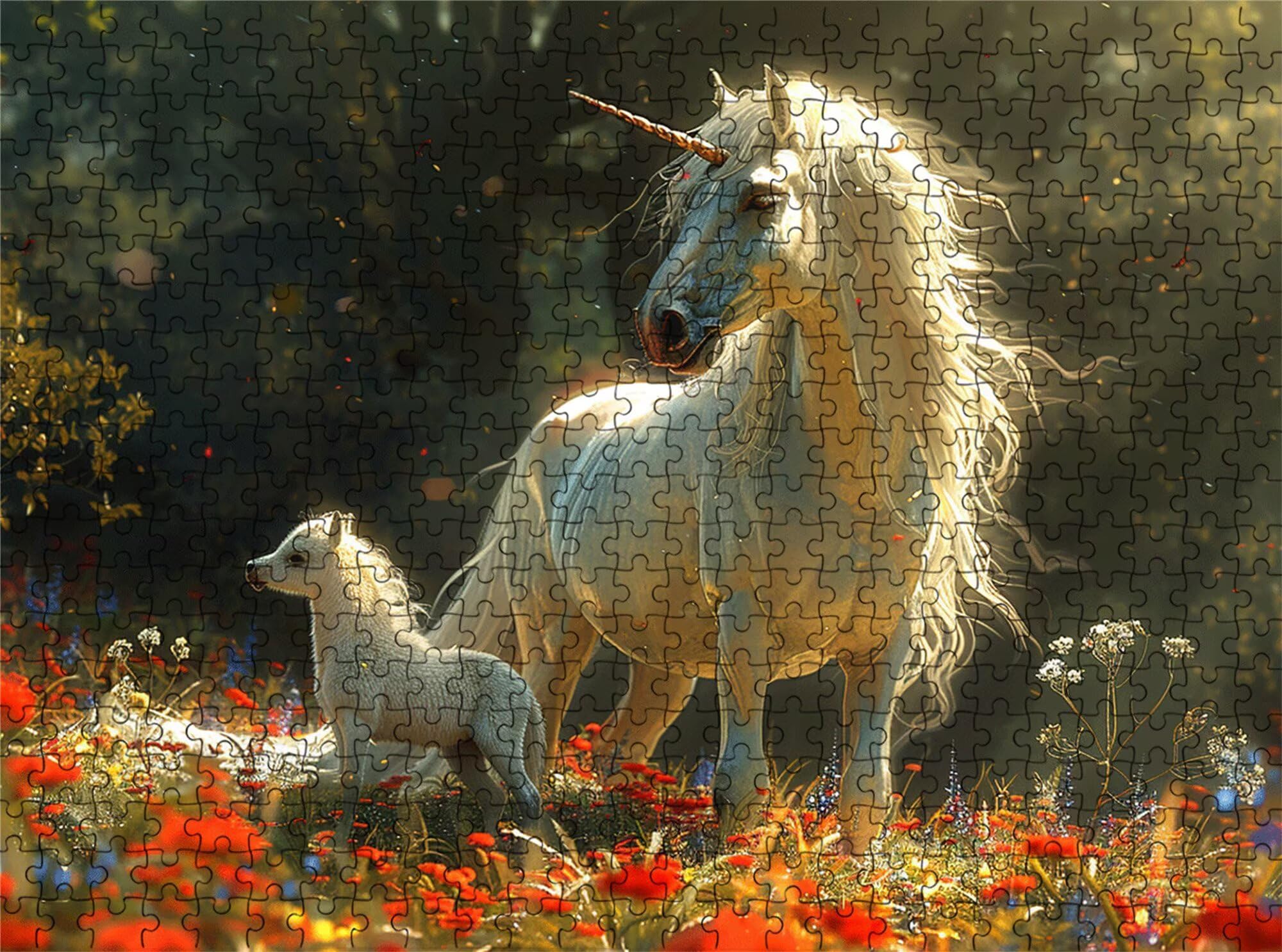 Puzzle 6000 elementów, las koń puzzle 6000 elementów dorośli i dzieci, premium artystyczna łamigłówka, 179,5 x 105,5 cm klasyczna gra puzzle dla dorosłych, dekoracja domu, prezent dla mężczyzn s7h-754